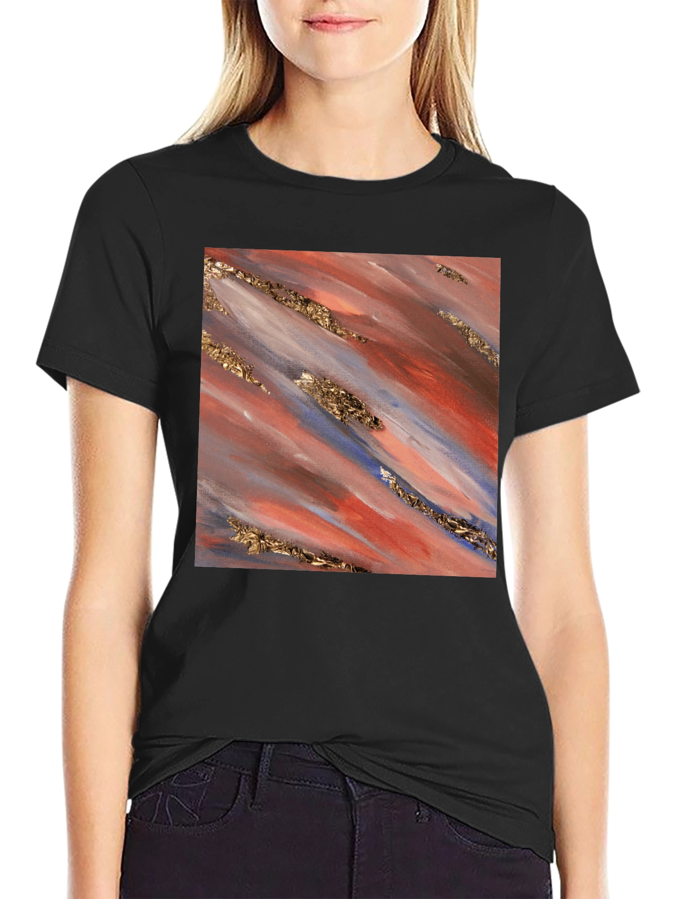 Abstract Art Mens Black T-Shirt