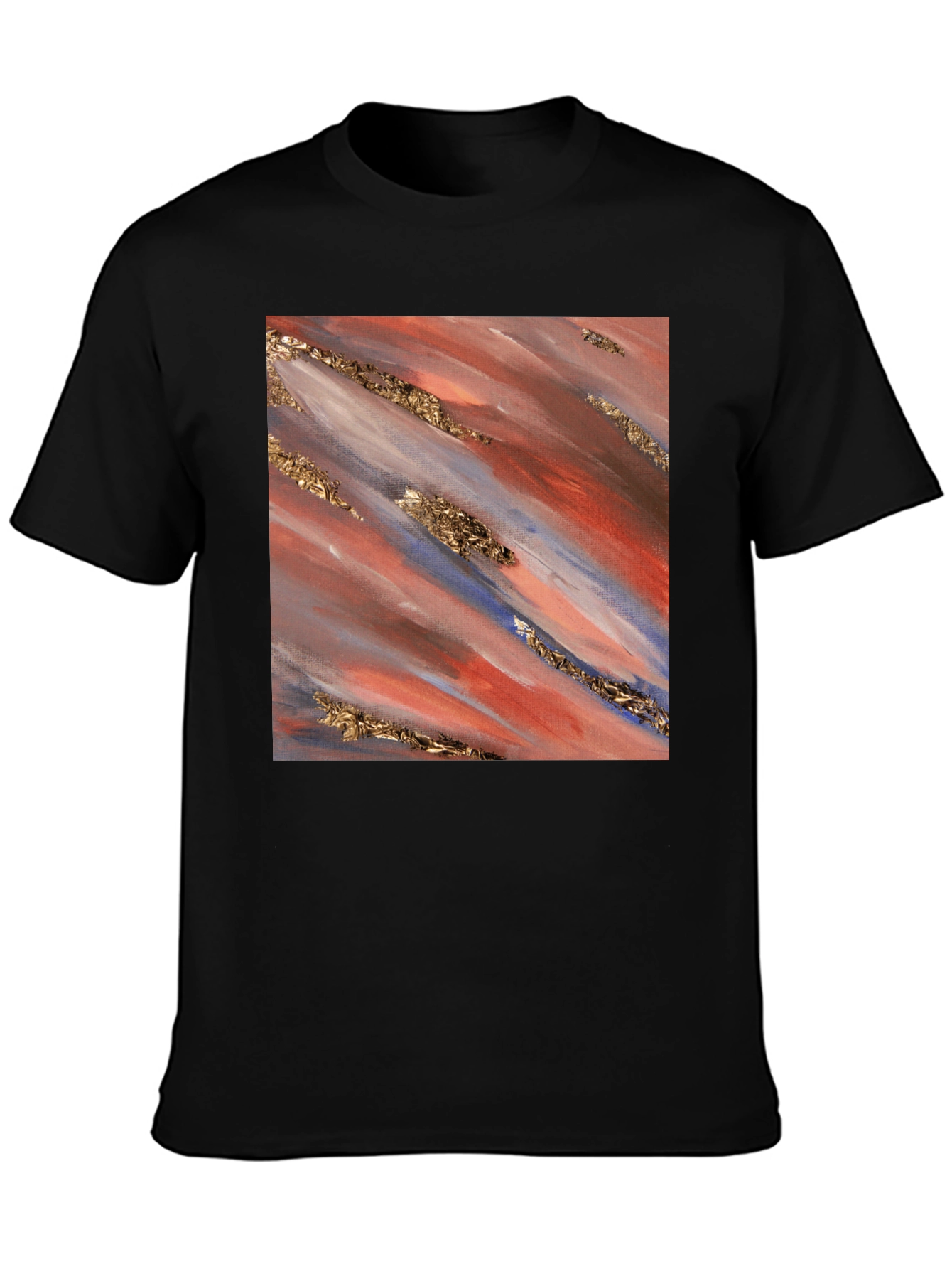 Abstract Art Mens Black T-Shirt