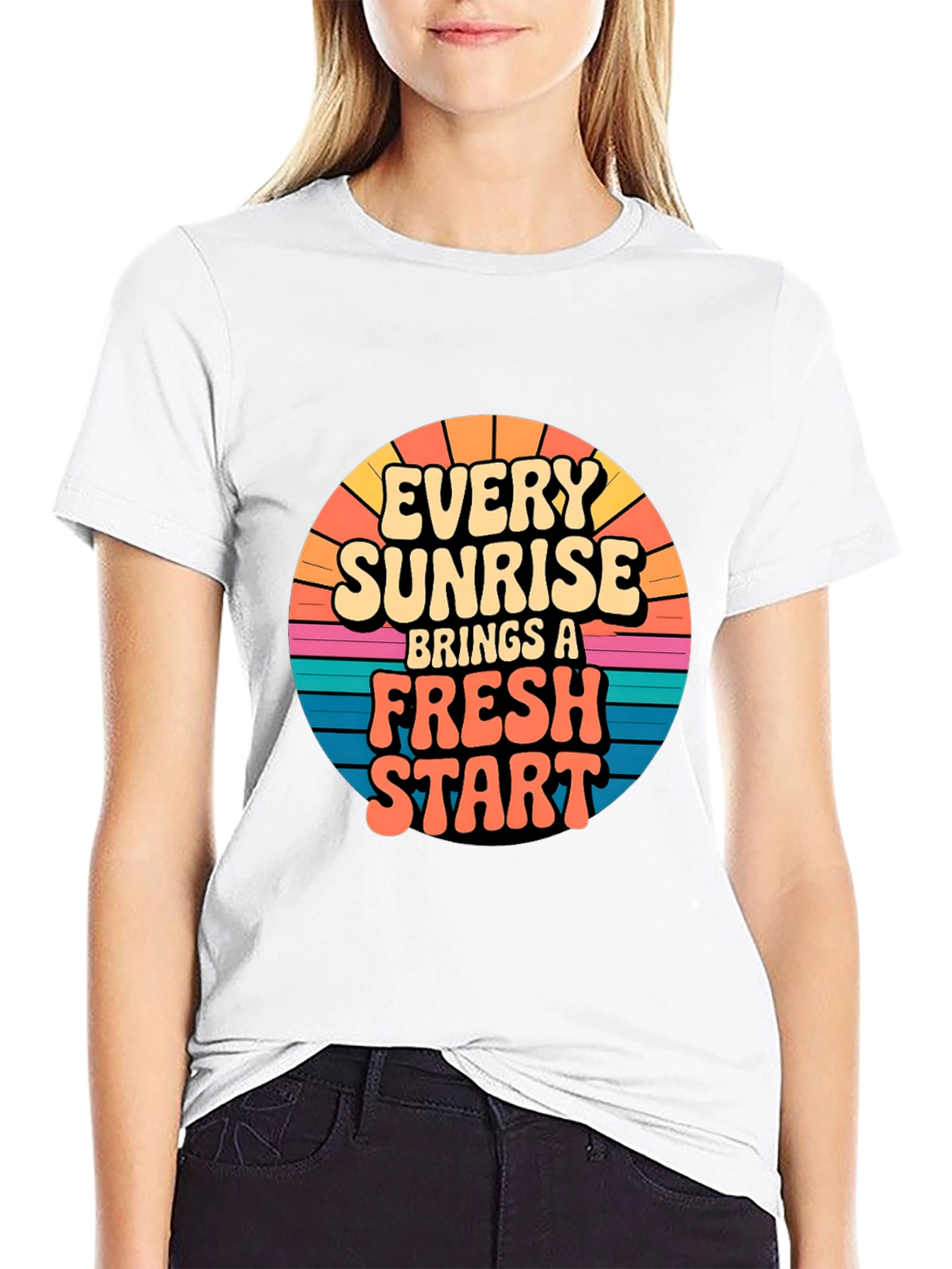Sunrise Fresh Start Graphic Tee - Black