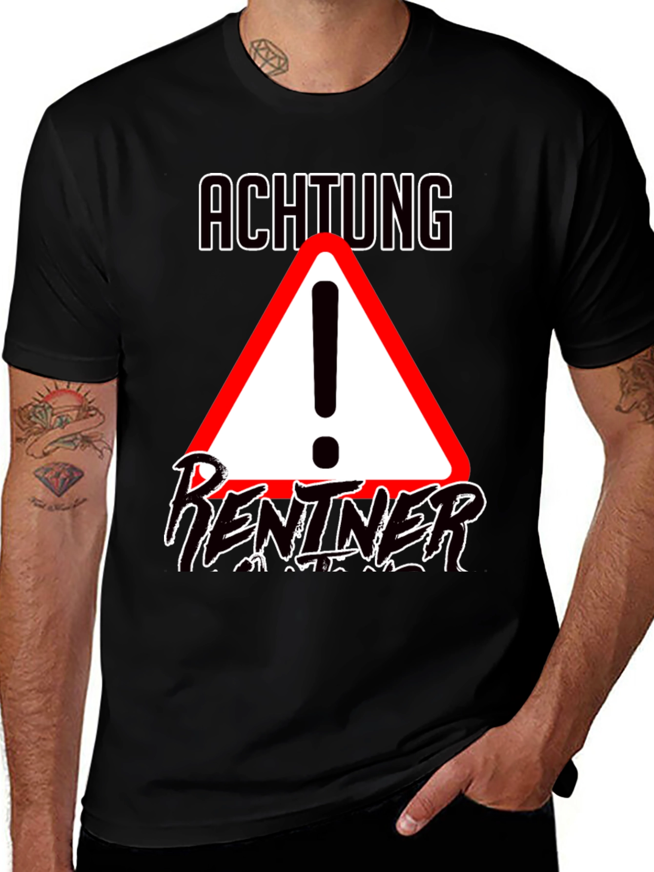 Achtung Rentner T-Shirt - Funny Retirement Gift Idea