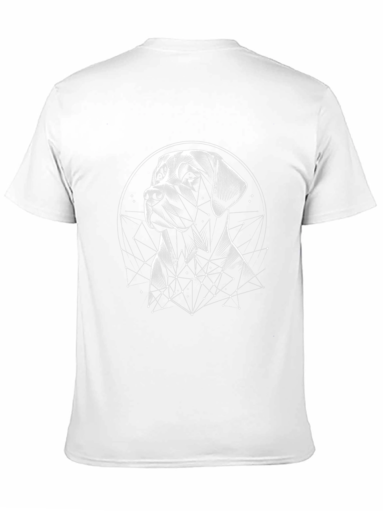 Geometric Dog Graphic Tee - Modern Style