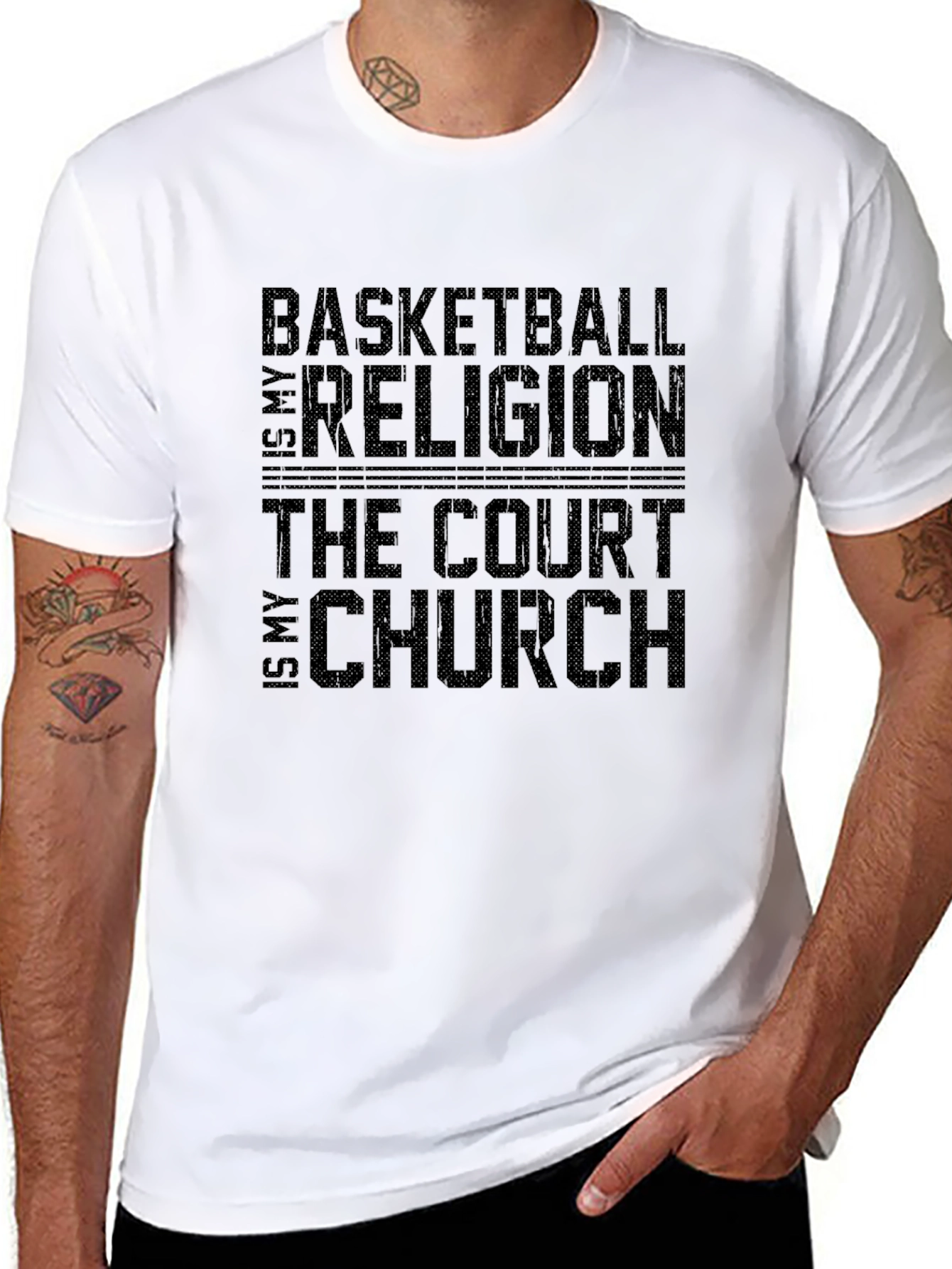 Basketball Religion T-Shirt - Court is My Church Tee