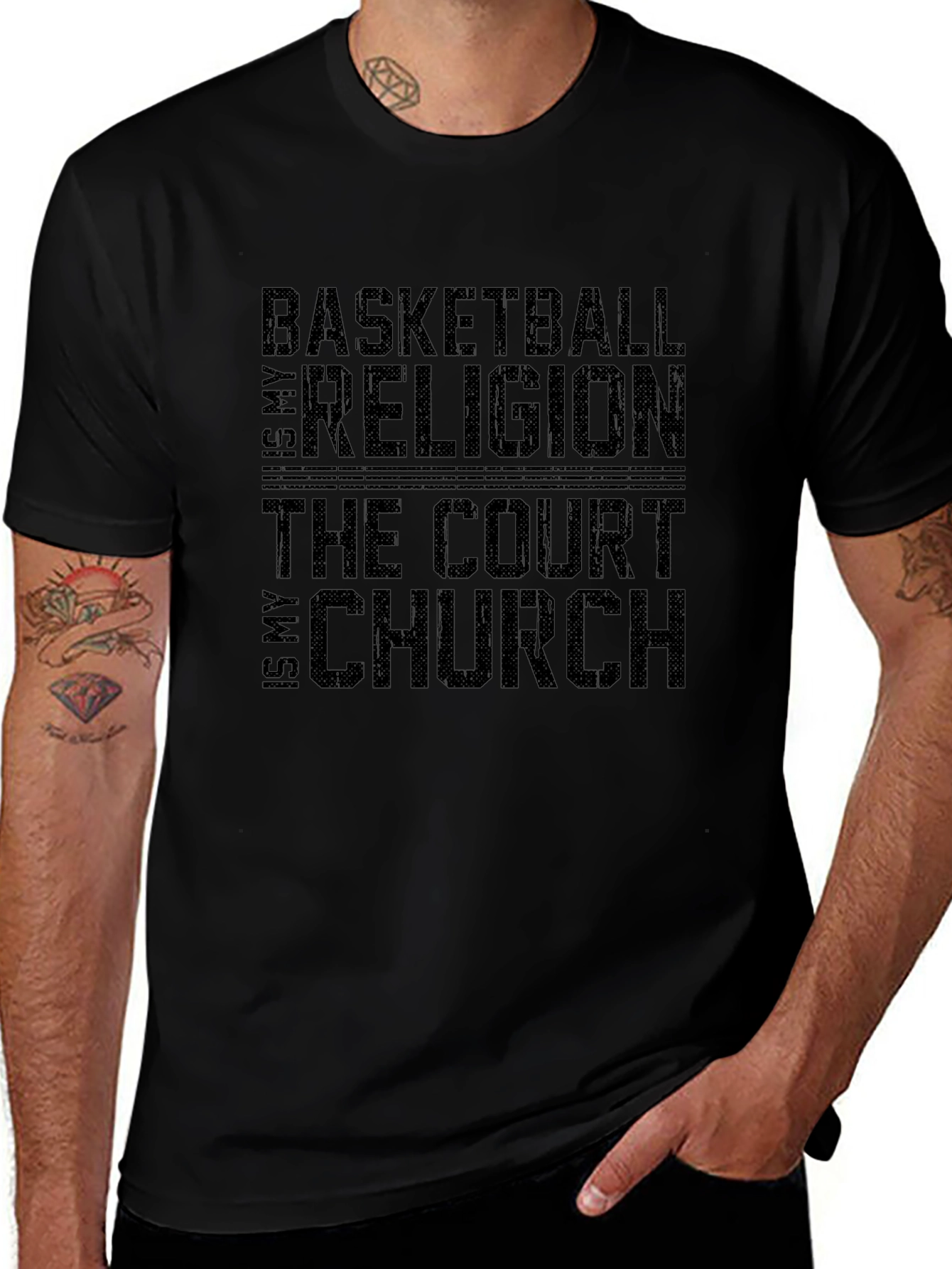 Basketball Religion T-Shirt - Court is My Church Tee