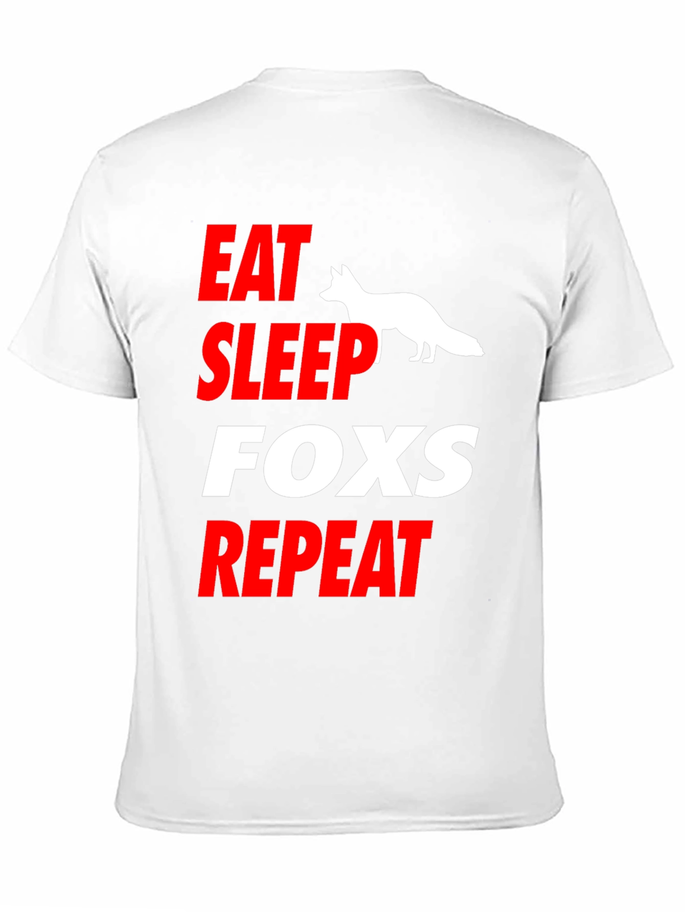 Eat Sleep Fox Repeat T-Shirt Fun Animal Tee