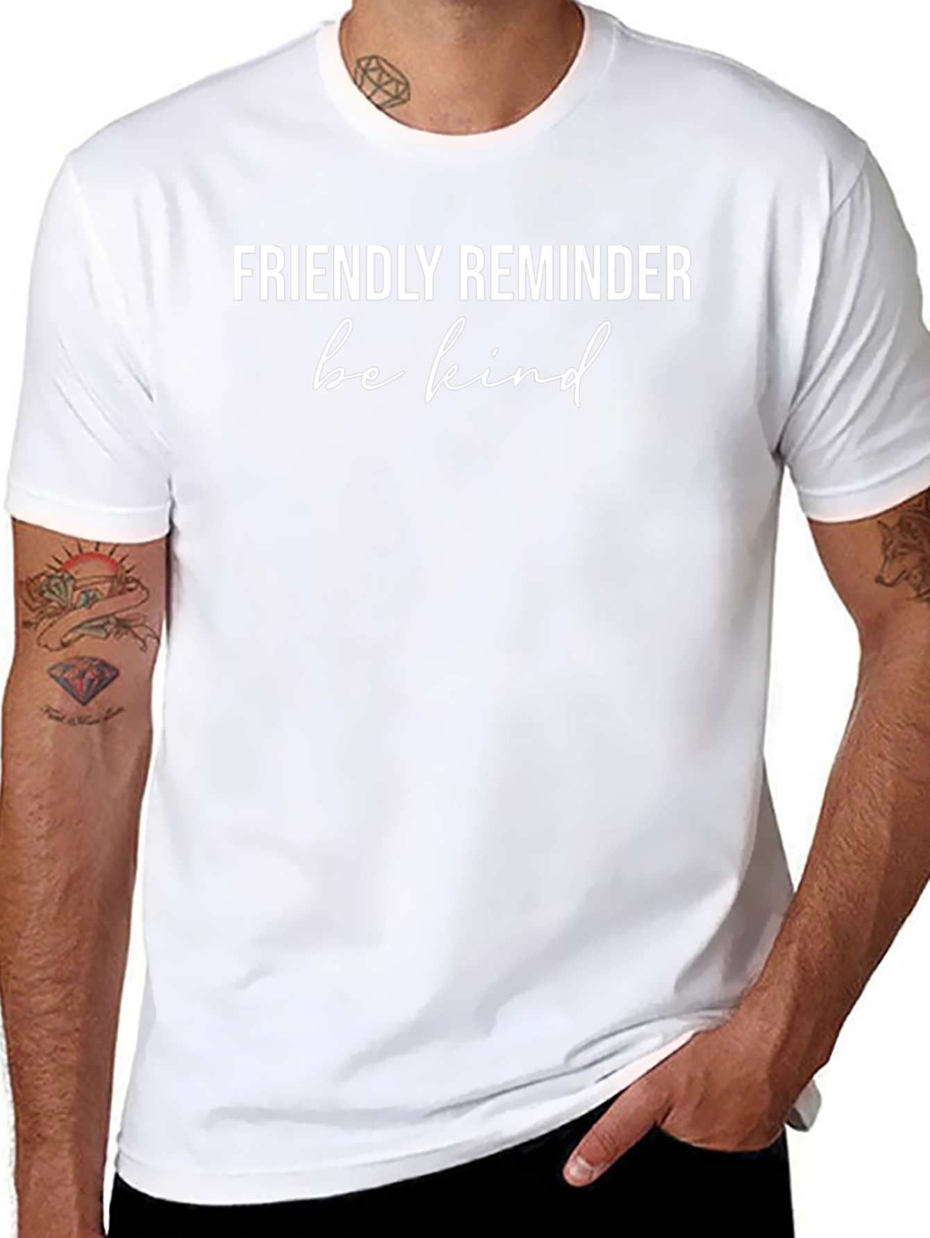 Friendly Reminder Be Kind Black T-Shirt