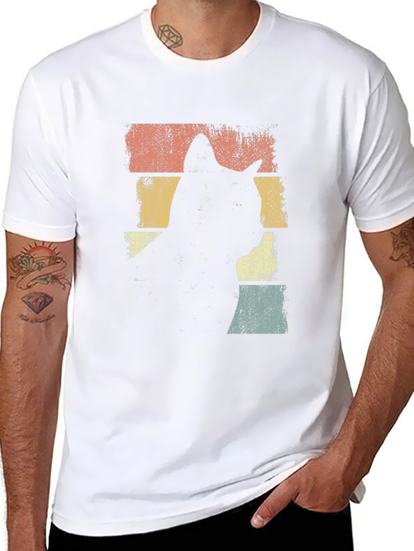Retro Cat Silhouette T-Shirt