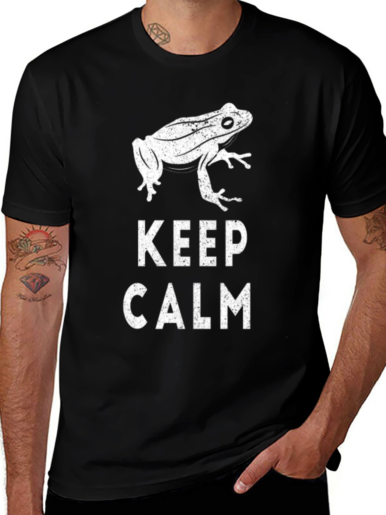 Keep Calm Frog T-Shirt - Relaxed Casual Style