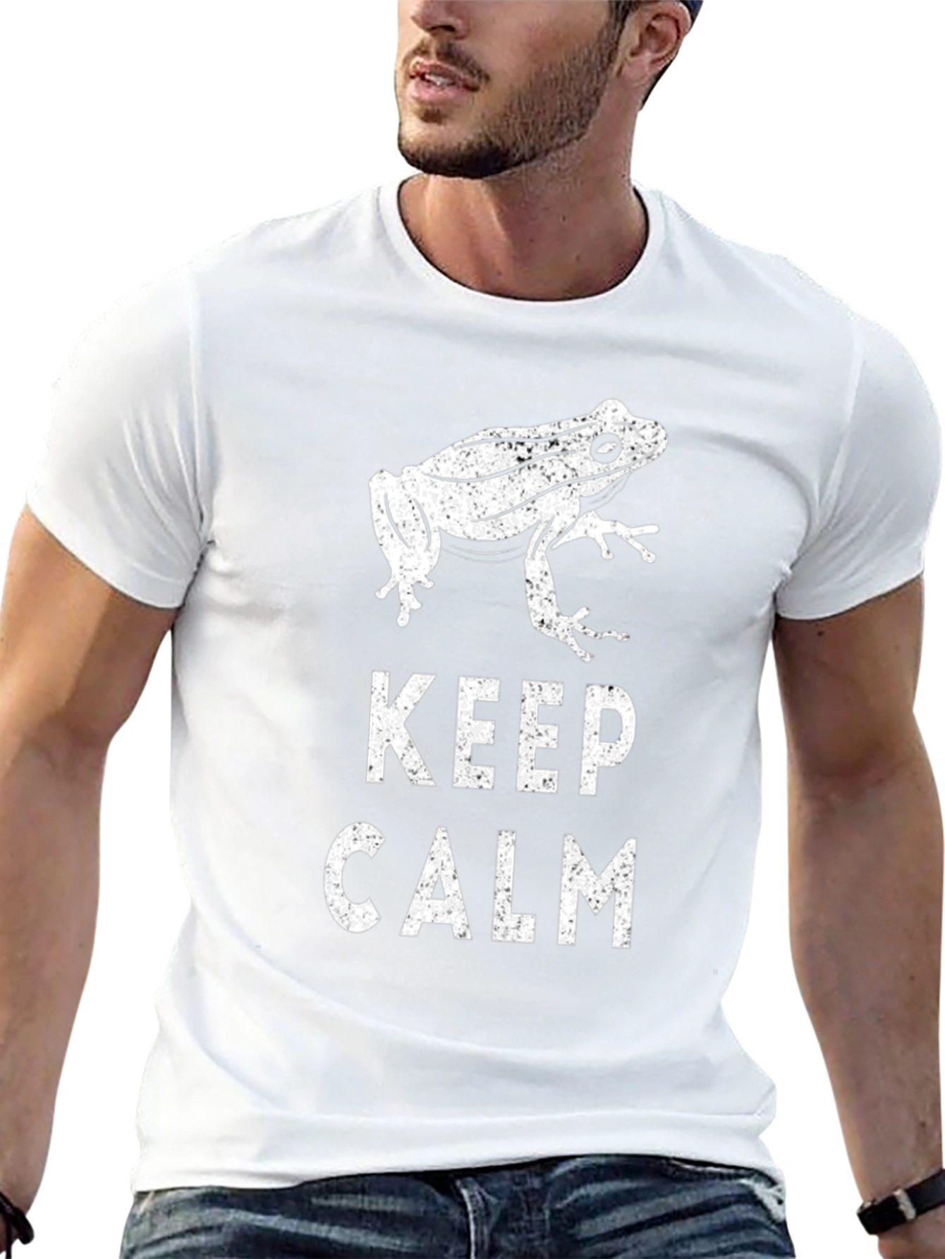 Keep Calm Frog T-Shirt - Relaxed Casual Style