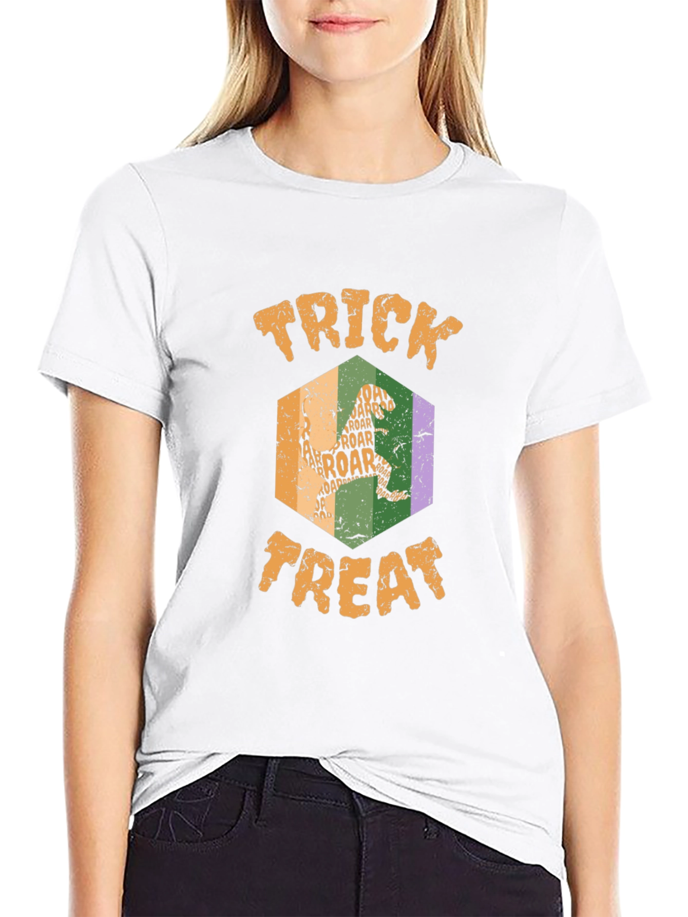 Trick or Treat Dinosaur Halloween T-Shirt