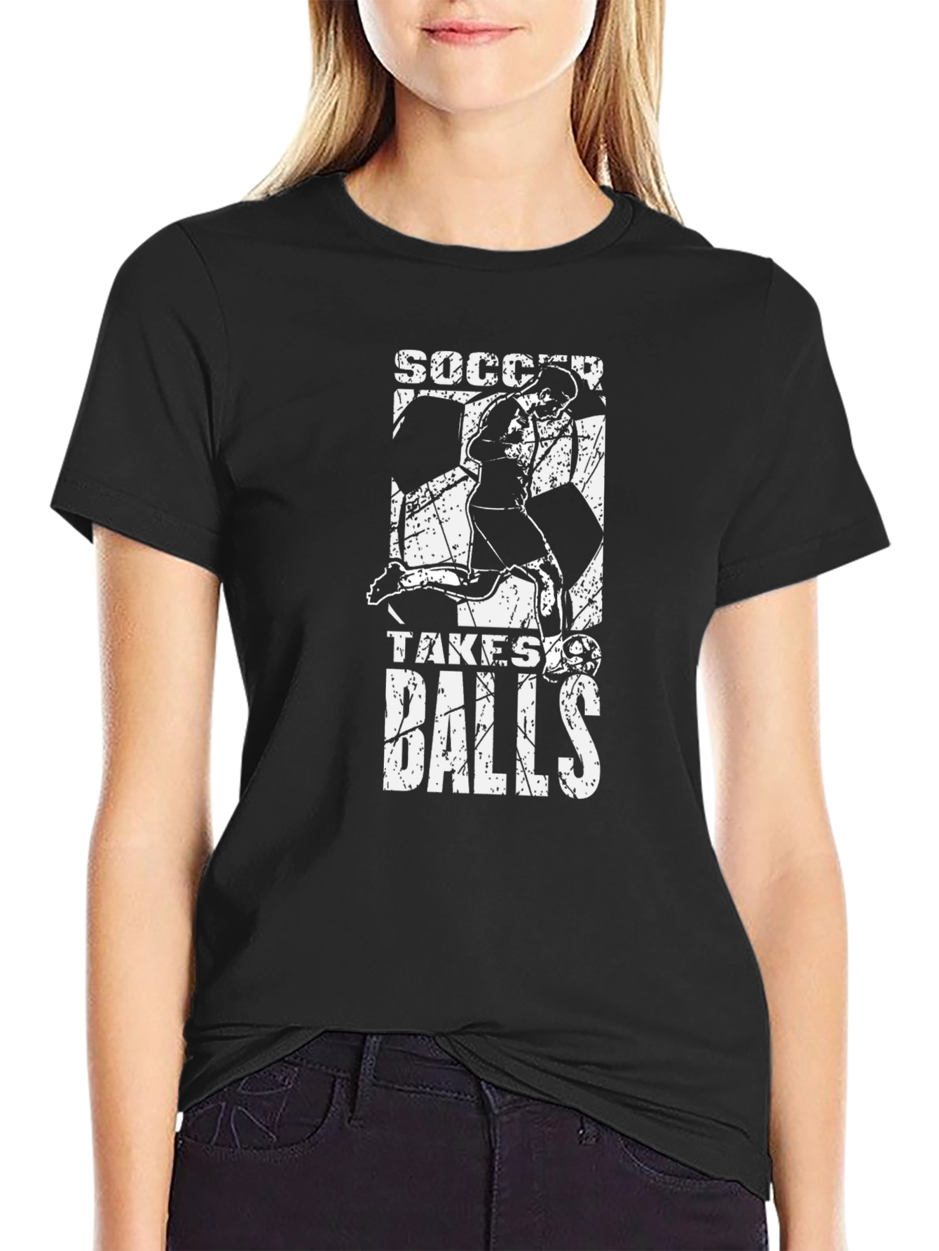 Soccer Takes Balls Graphic T-Shirt