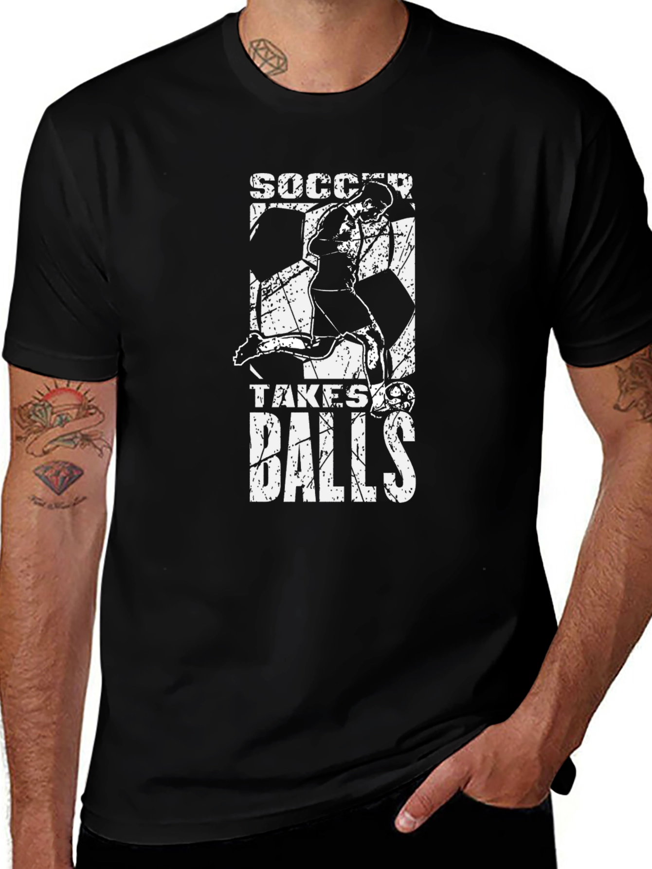 Soccer Takes Balls Graphic T-Shirt