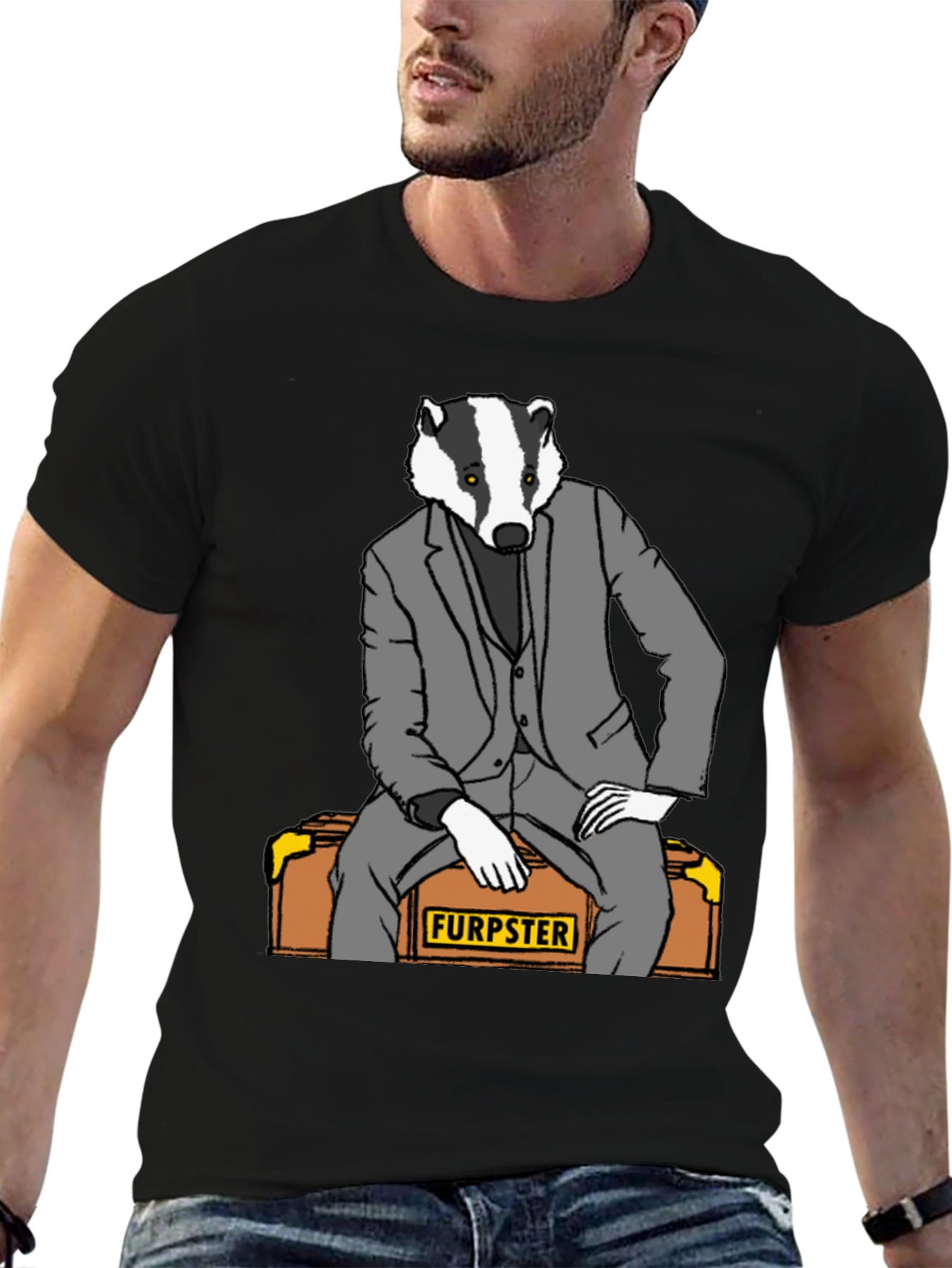 Furpster Badger Graphic T-Shirt - Unique Design