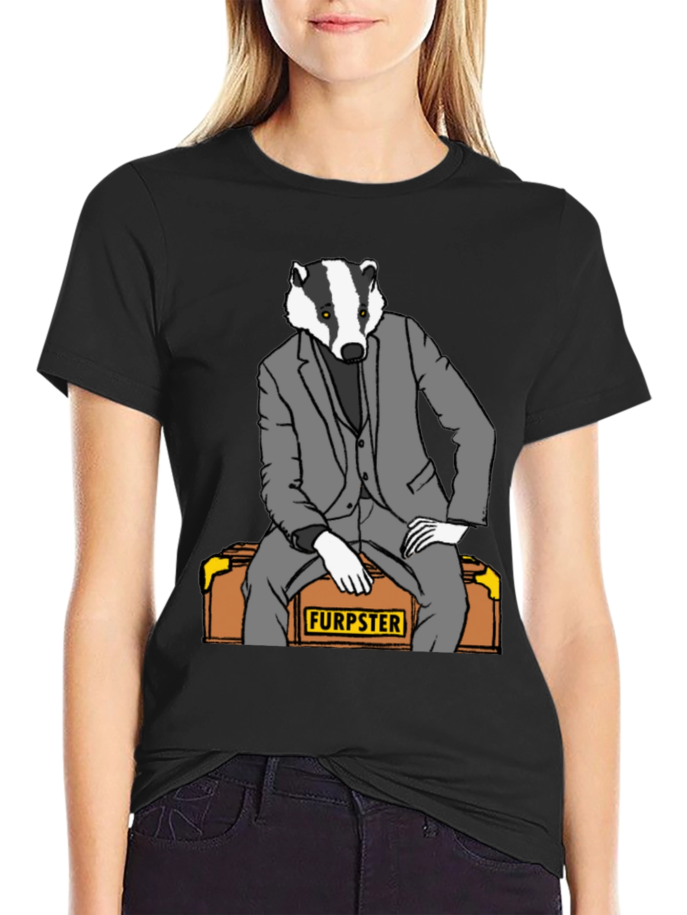 Furpster Badger Graphic T-Shirt - Unique Design
