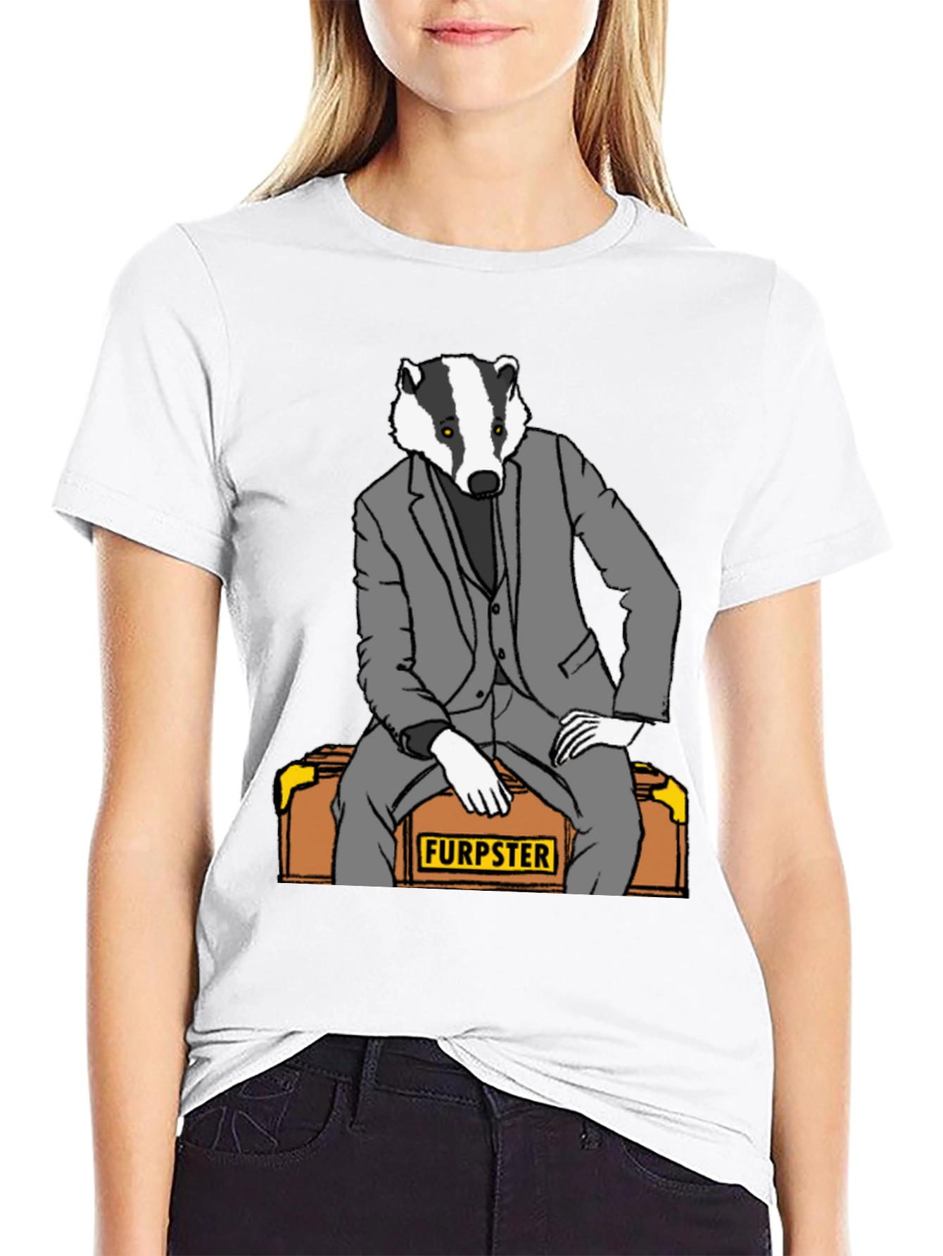 Furpster Badger Graphic T-Shirt - Unique Design
