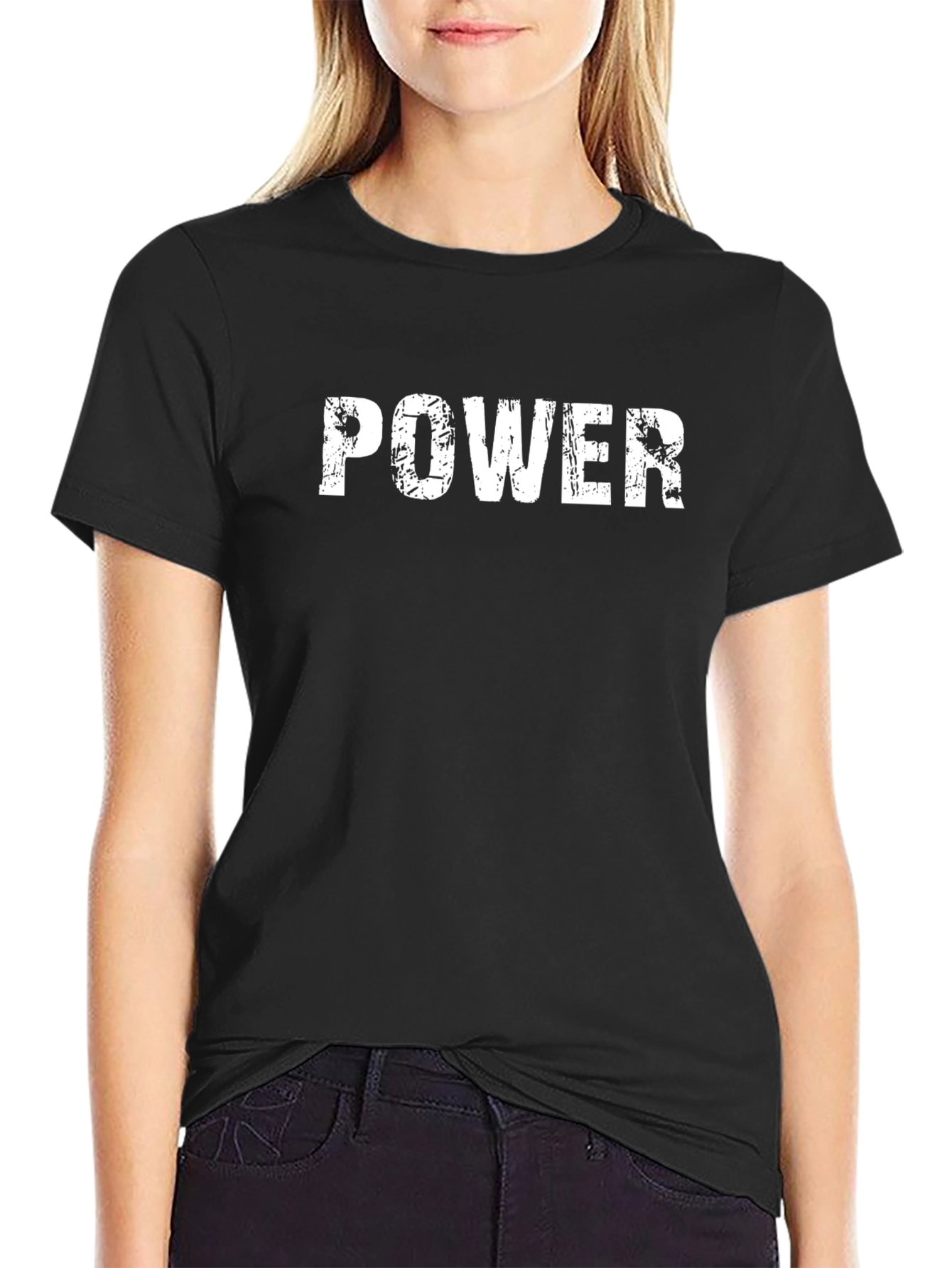 Mens Black POWER Graphic T-Shirt