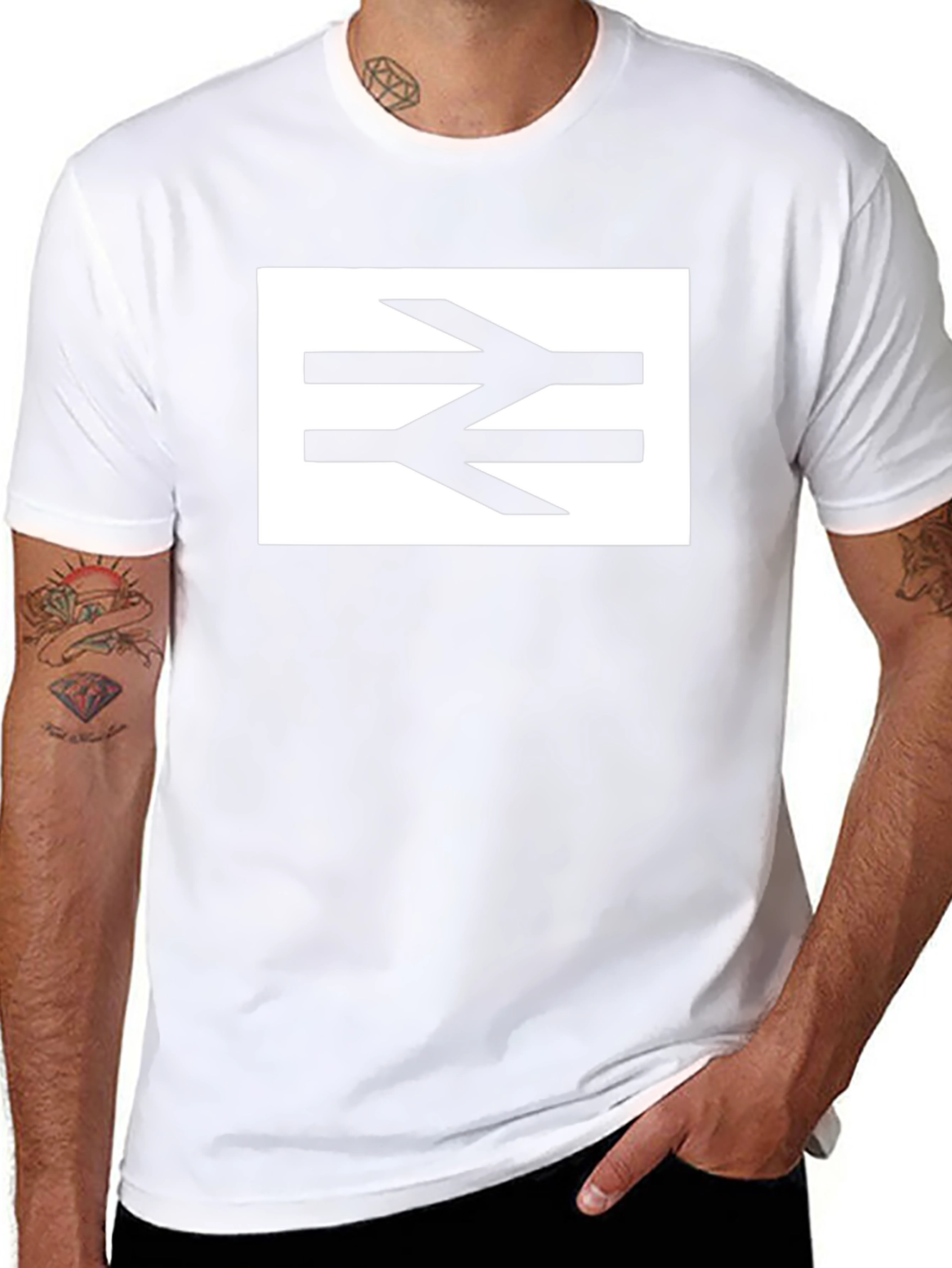 British Rail Logo Tee - Black Cotton Graphic T-Shirt