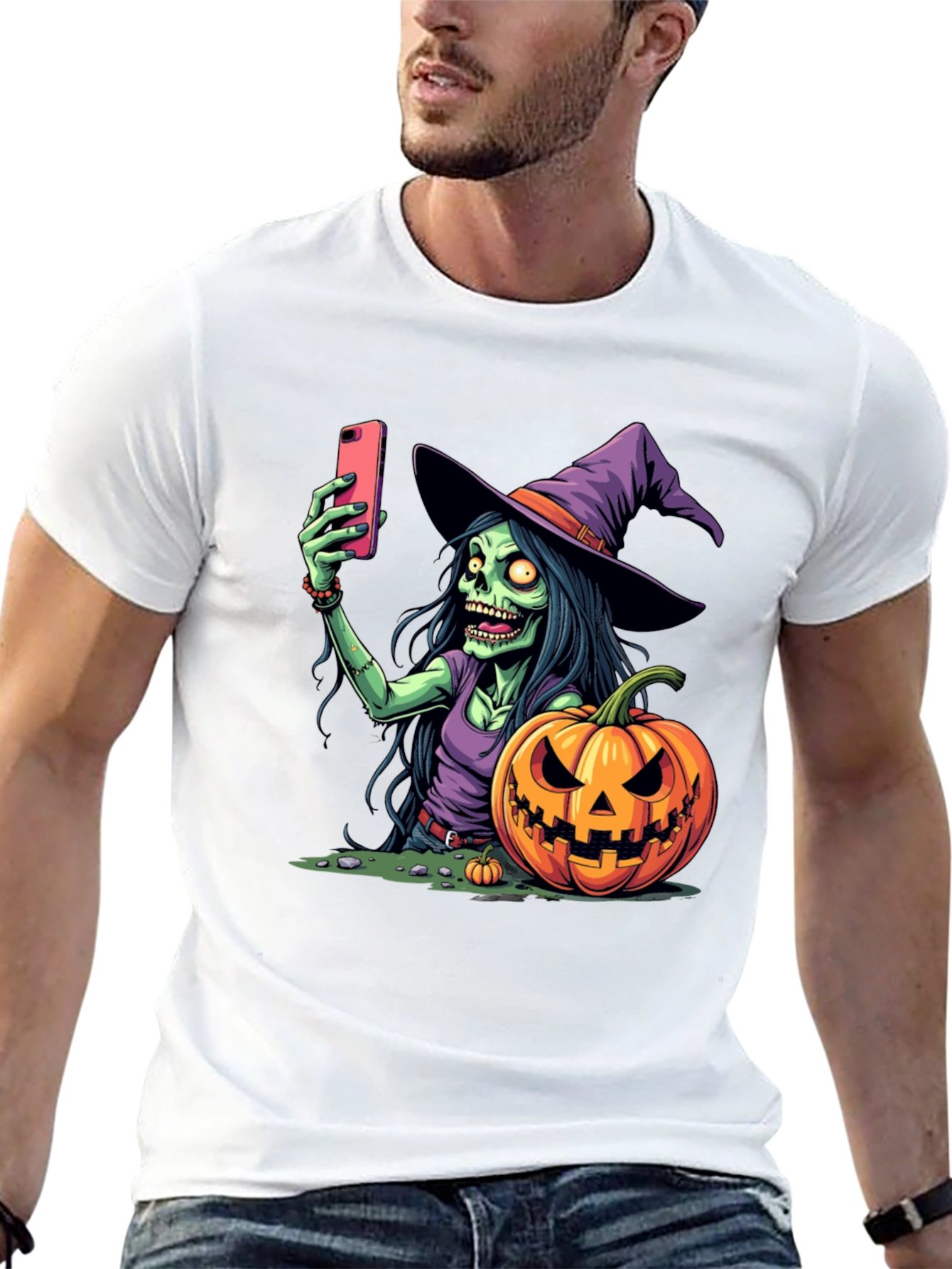 Halloween Witch Selfie T-Shirt
