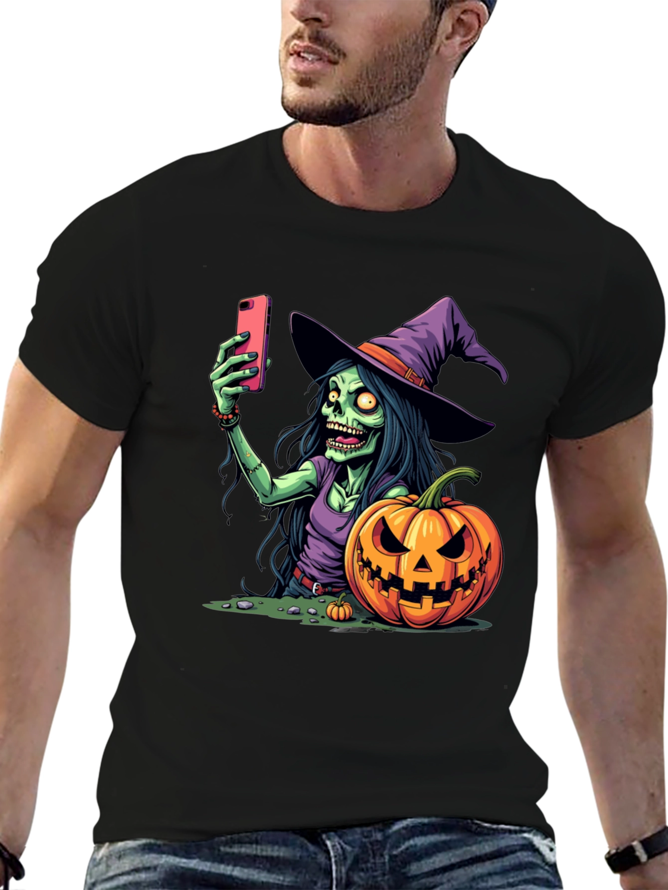Halloween Witch Selfie T-Shirt