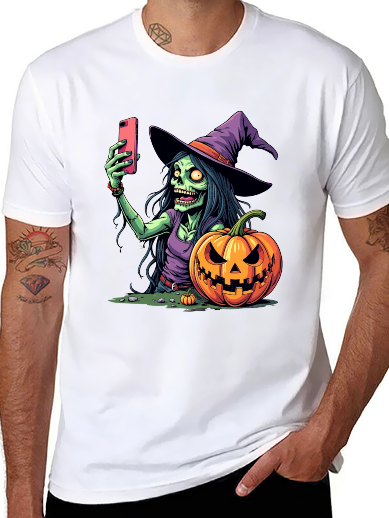 Halloween Witch Selfie T-Shirt