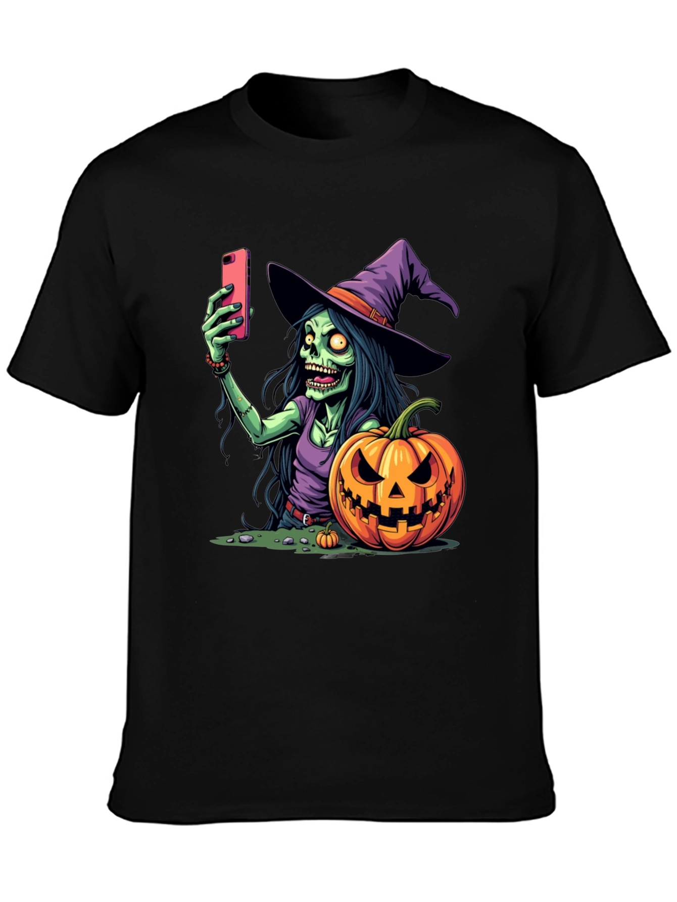 Halloween Witch Selfie T-Shirt