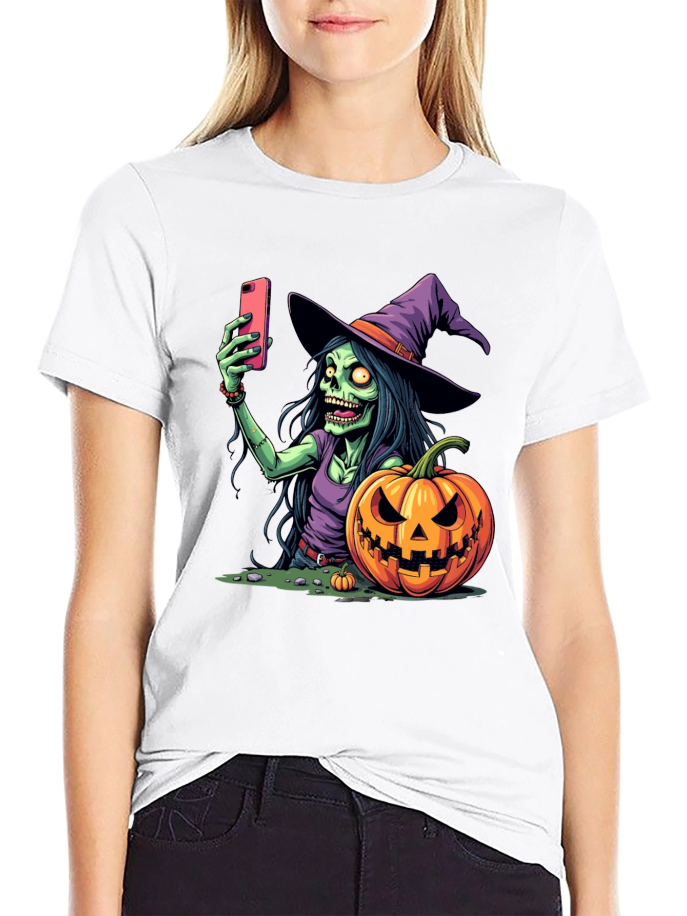 Halloween Witch Selfie T-Shirt