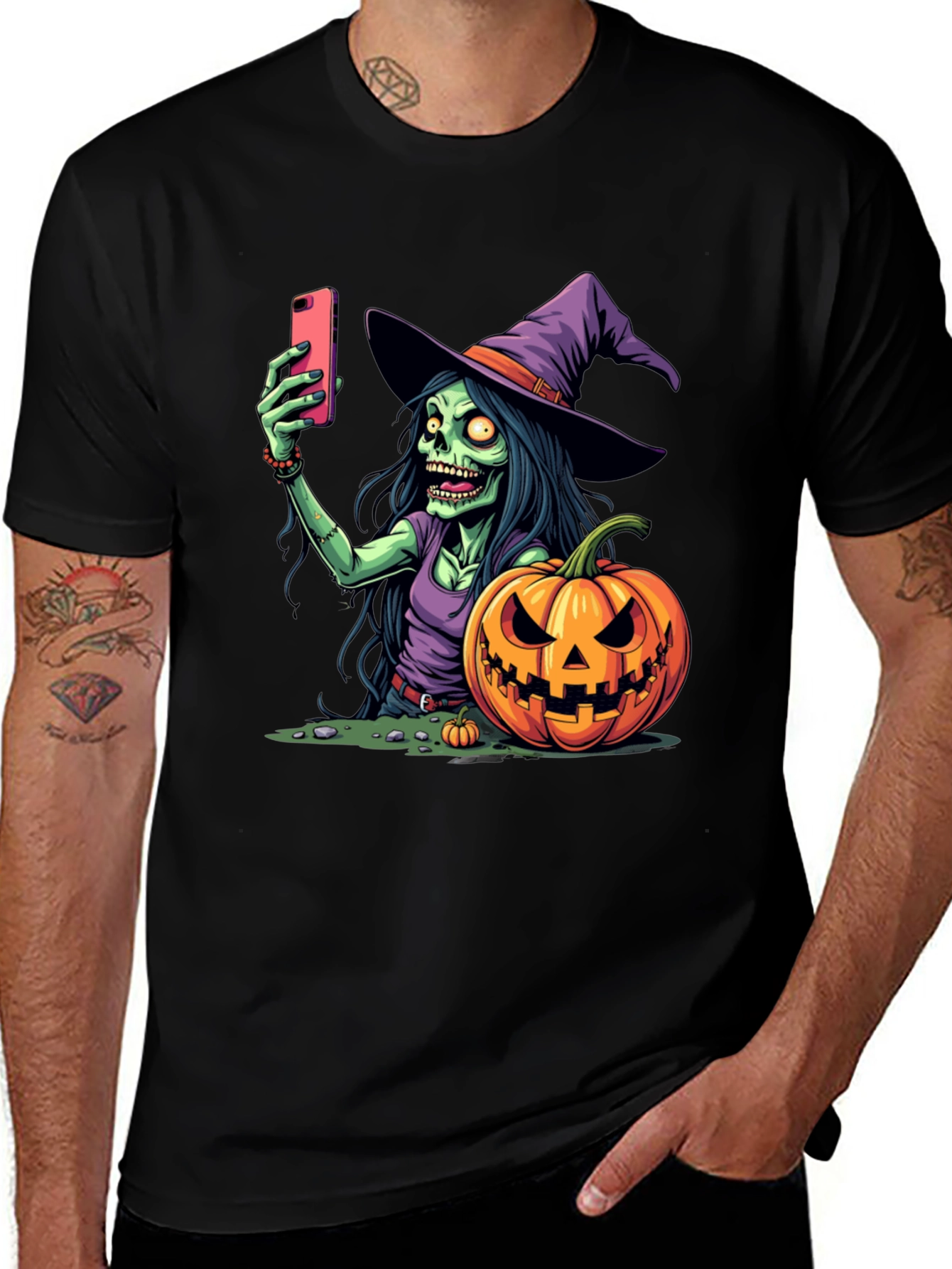 Halloween Witch Selfie T-Shirt