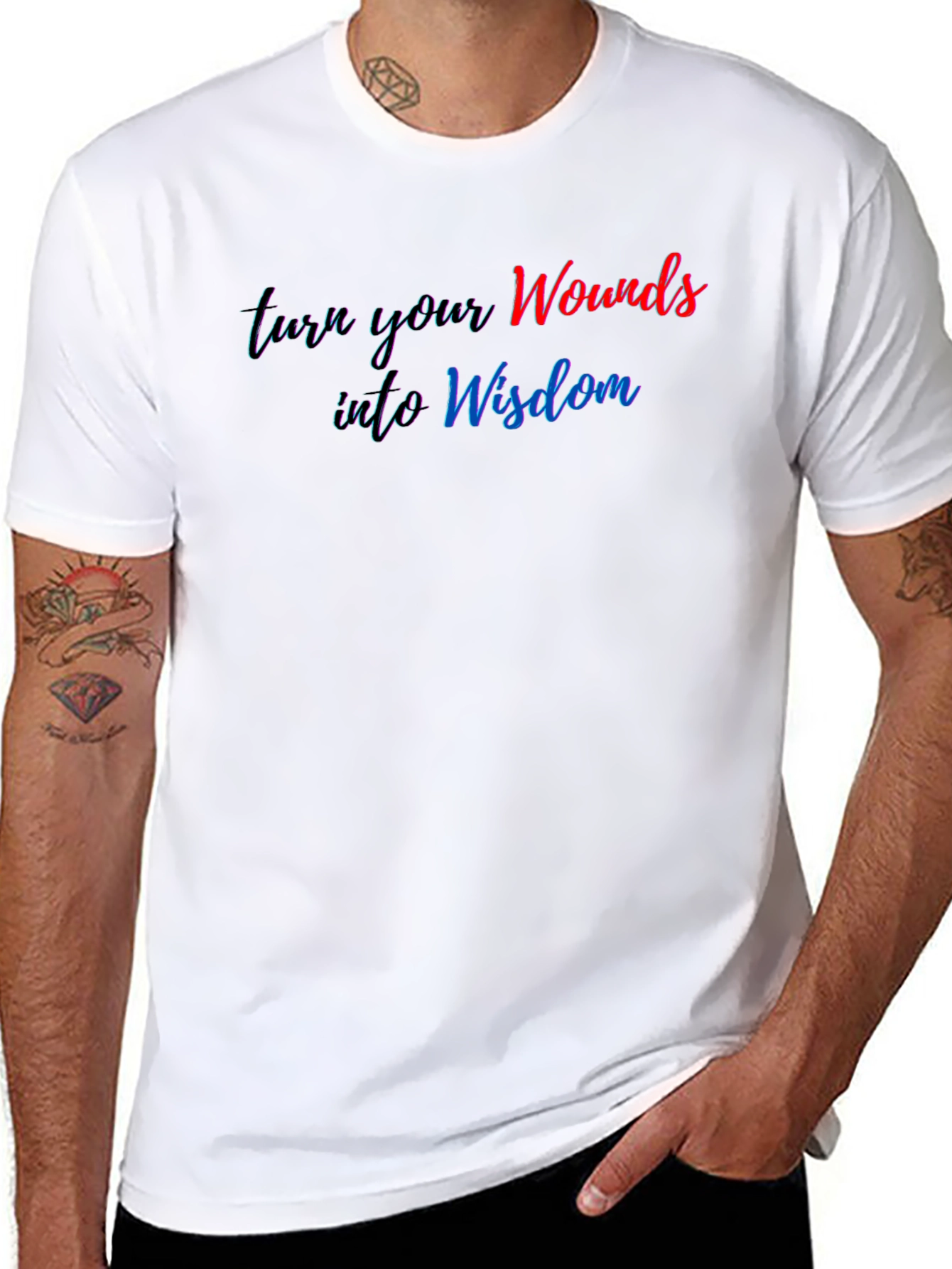 Wounds Into Wisdom Graphic Black T-Shirt