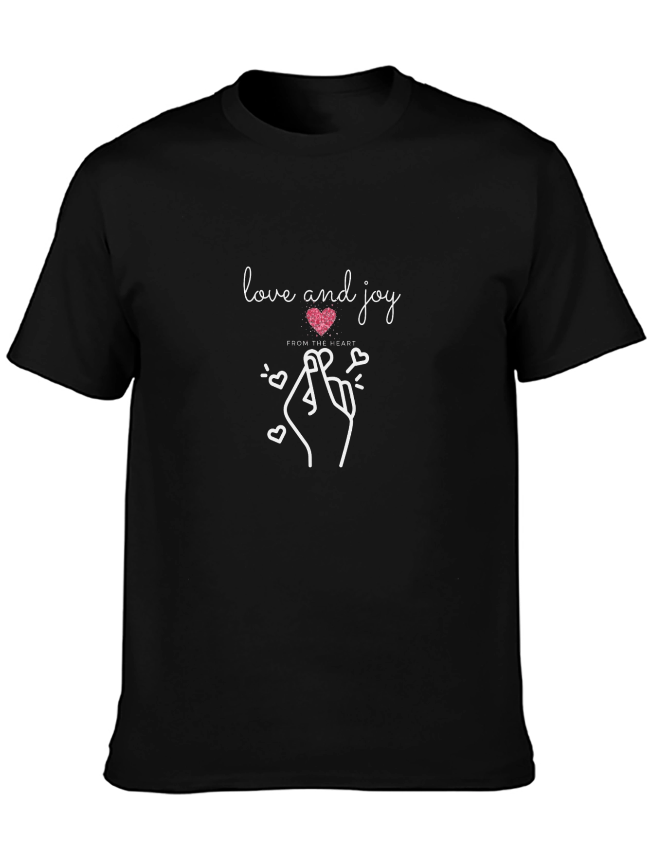 Love and Joy Graphic Tee - Stylish Black T-Shirt