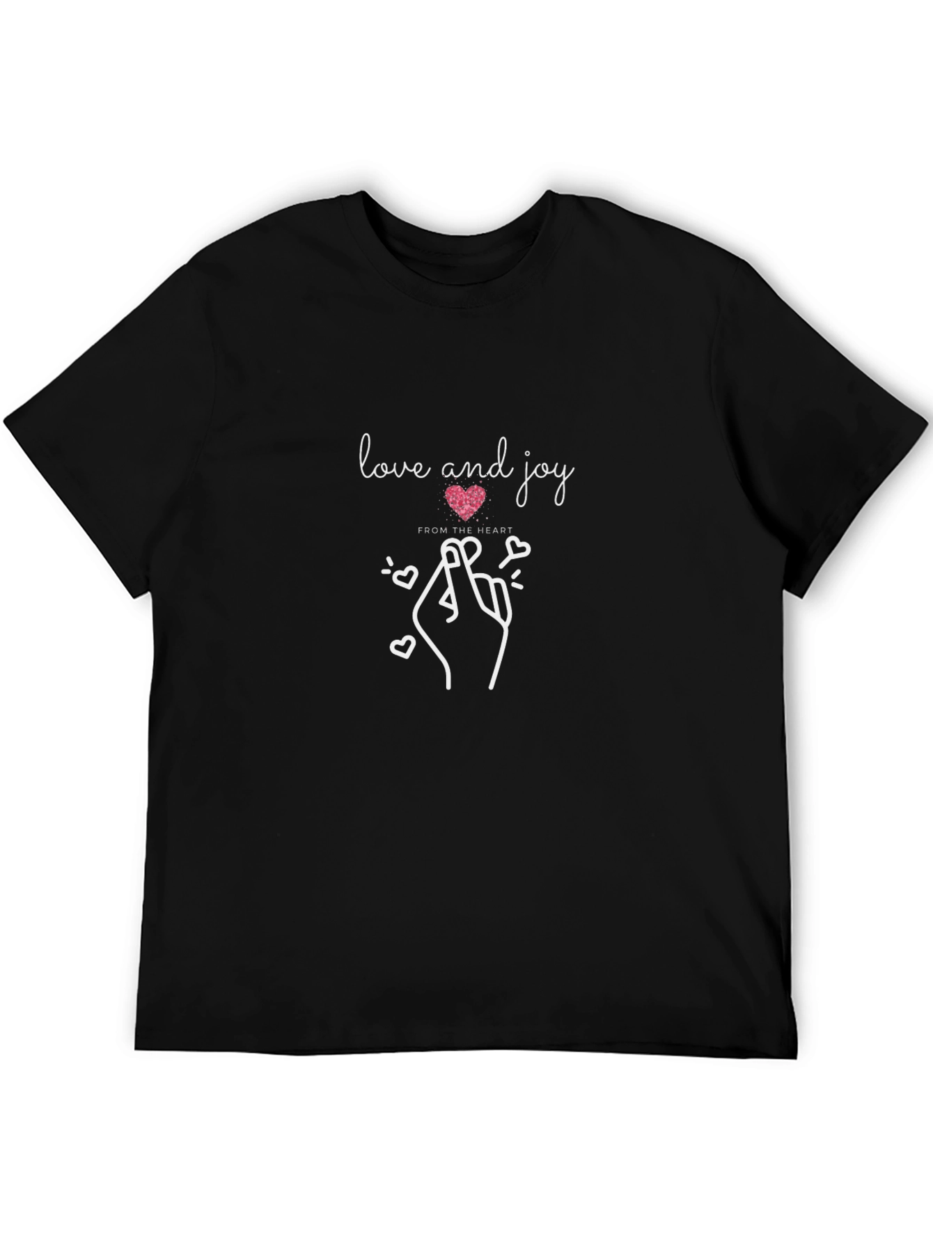 Love and Joy Graphic Tee - Stylish Black T-Shirt