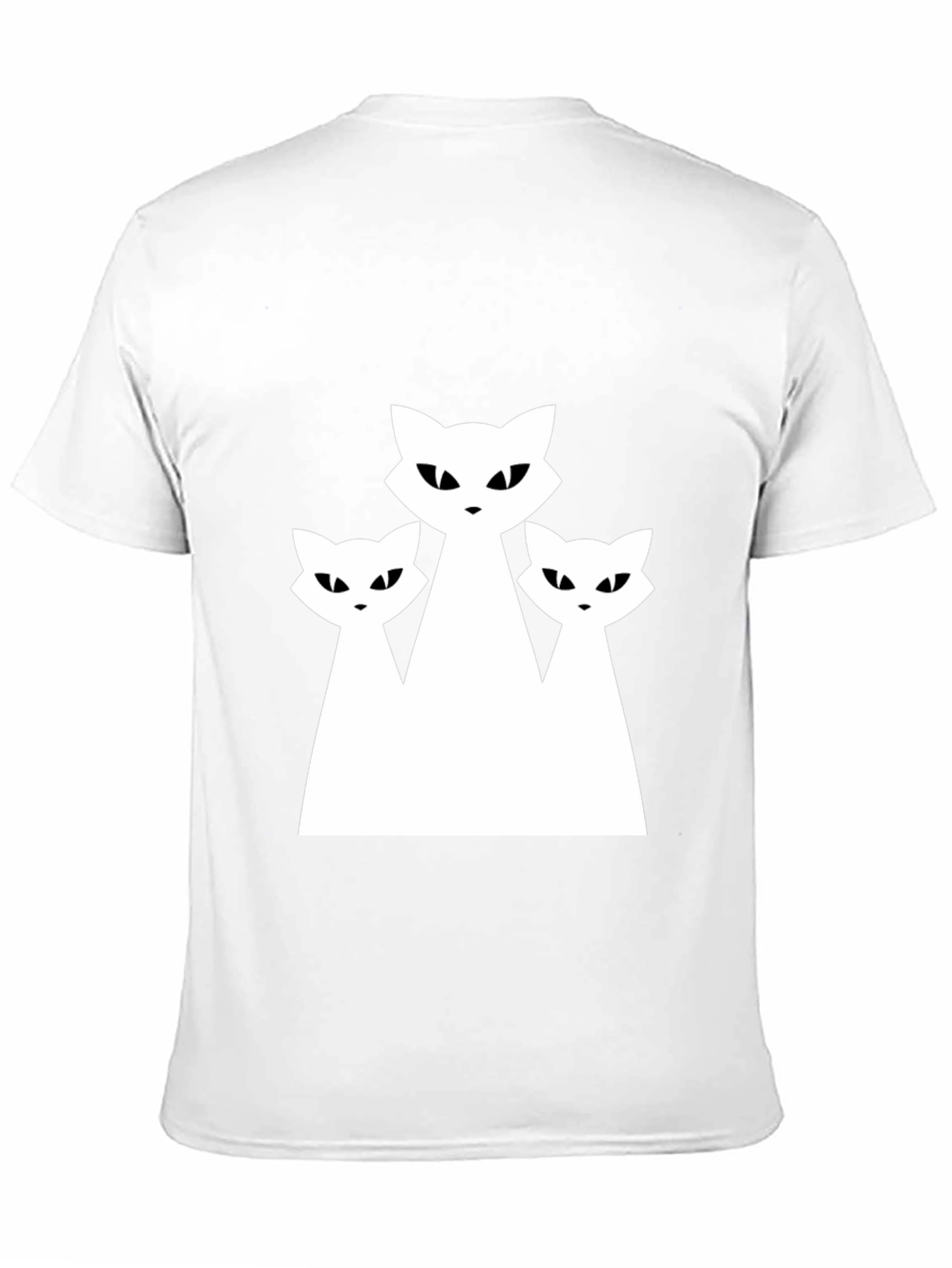 Three Cats Graphic Tee - Black Cotton T-Shirt