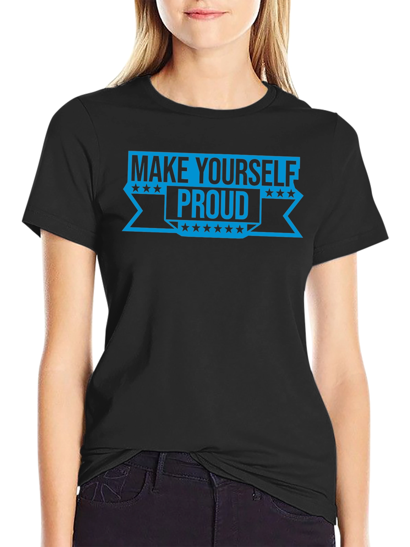 Make Yourself Proud Graphic Tee - Black