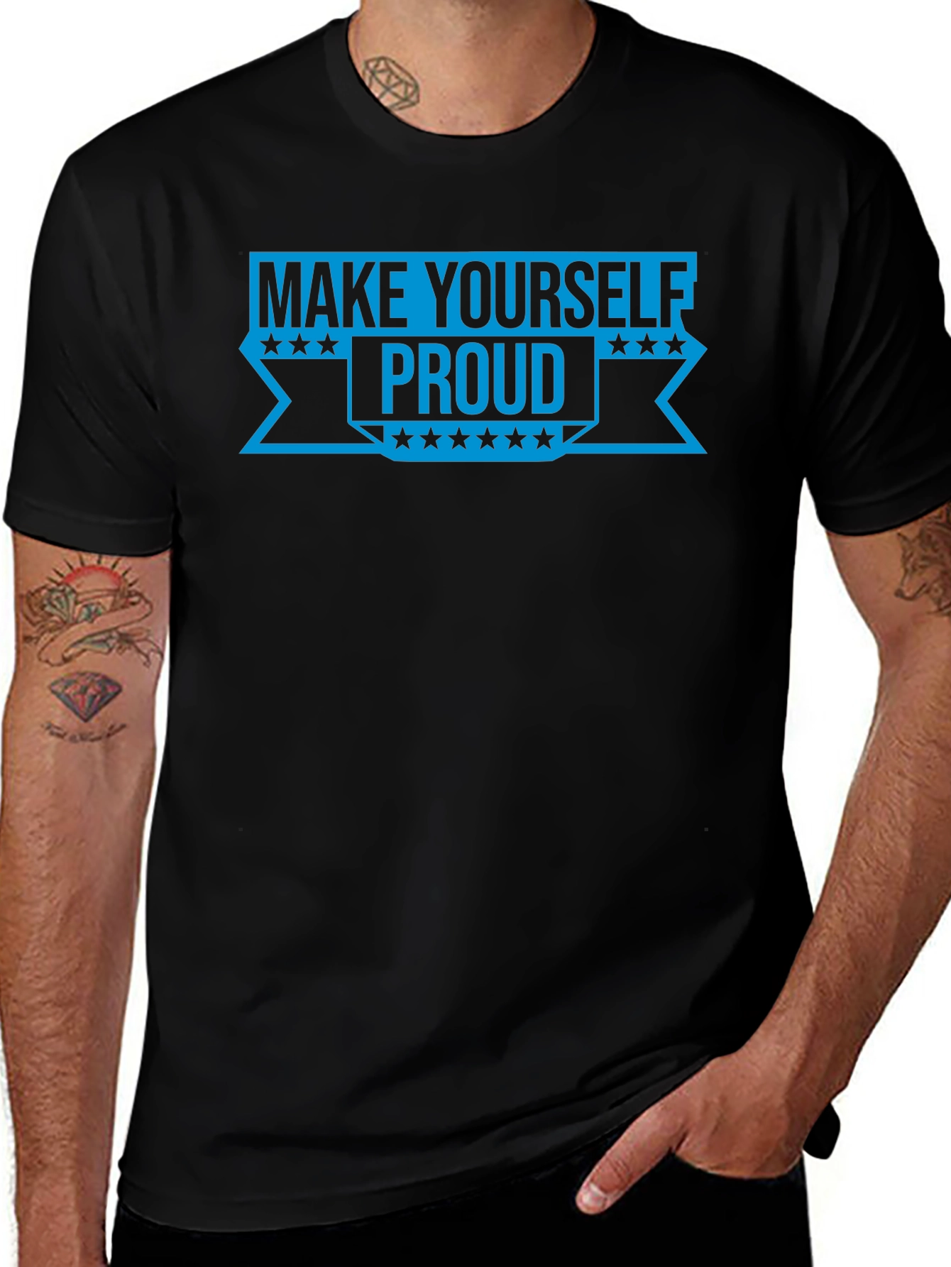 Make Yourself Proud Graphic Tee - Black