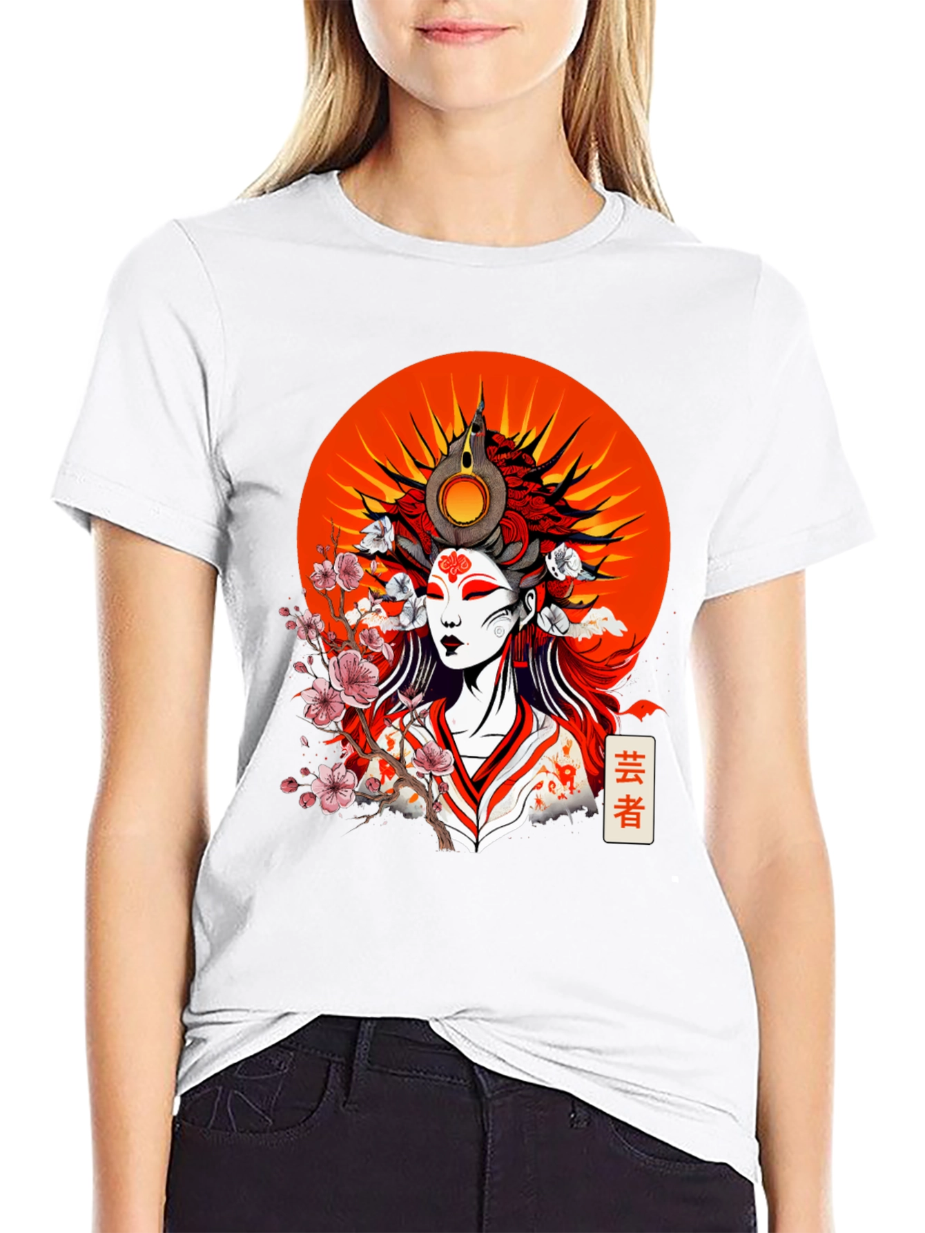 Geisha Graphic Black T-Shirt