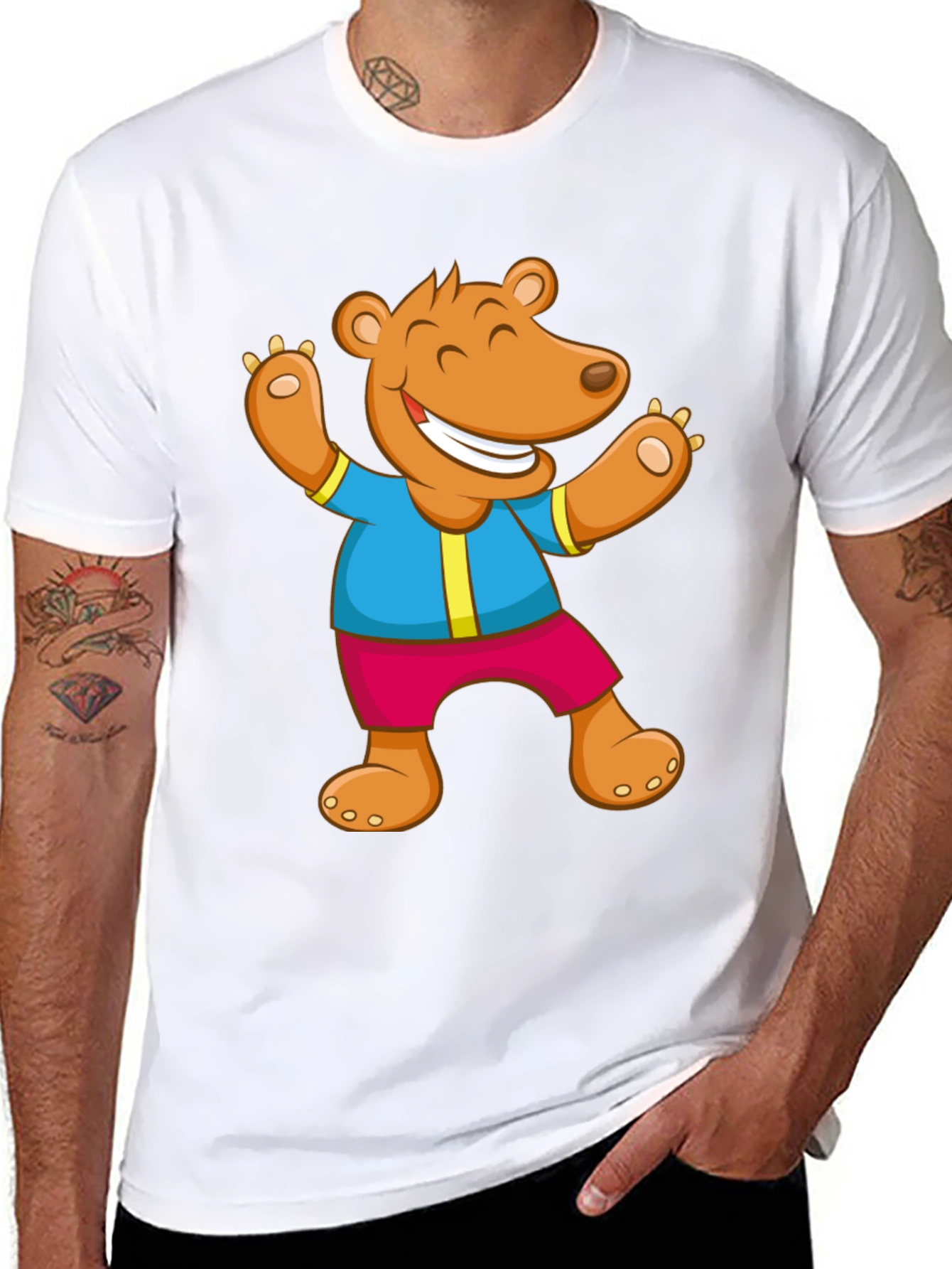 Cartoon Bear Graphic T-Shirt