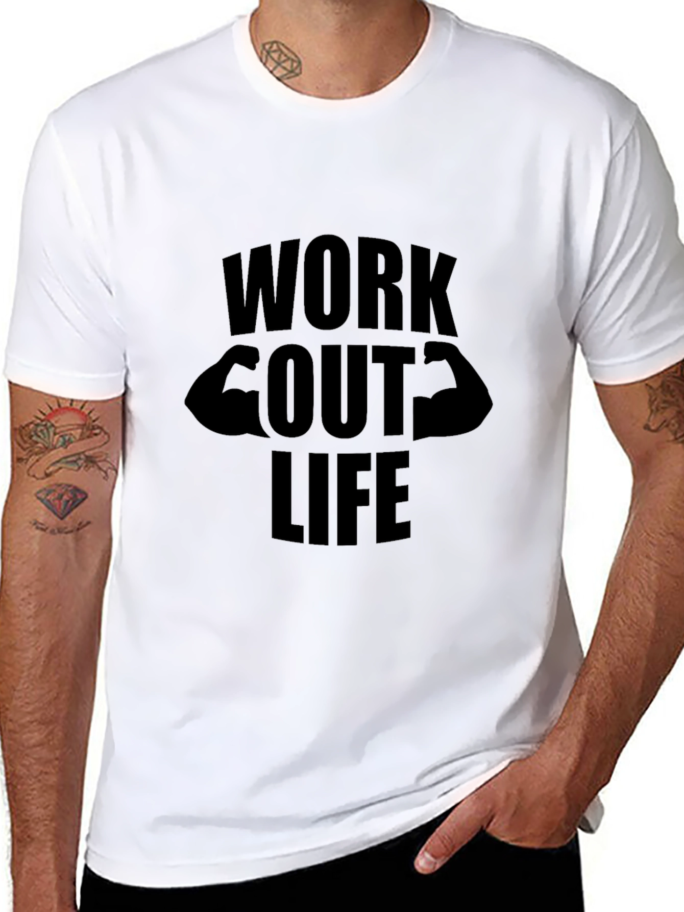 Workout Life Graphic Tee - Black