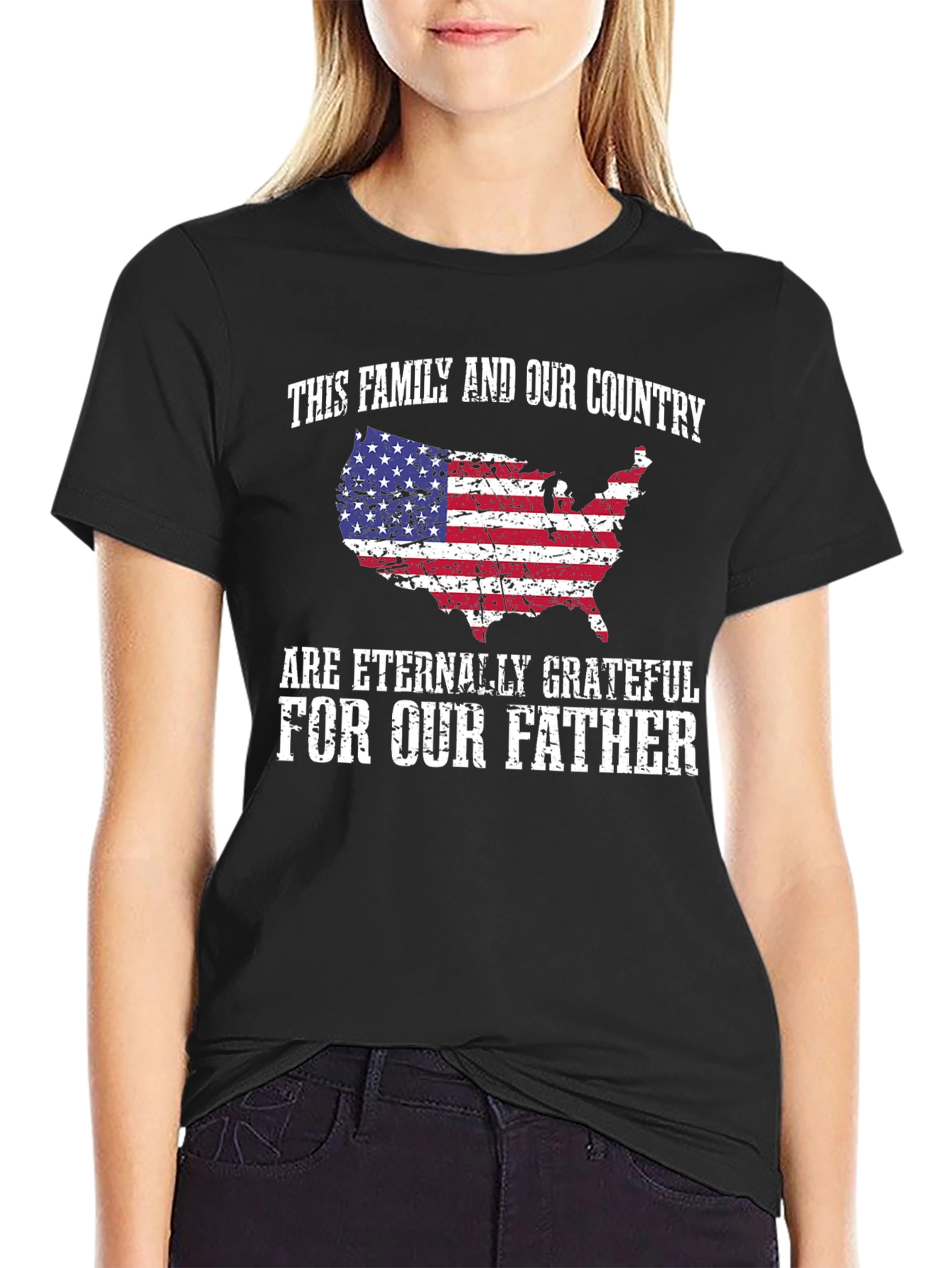 Patriotic Father T-Shirt - Family and Country