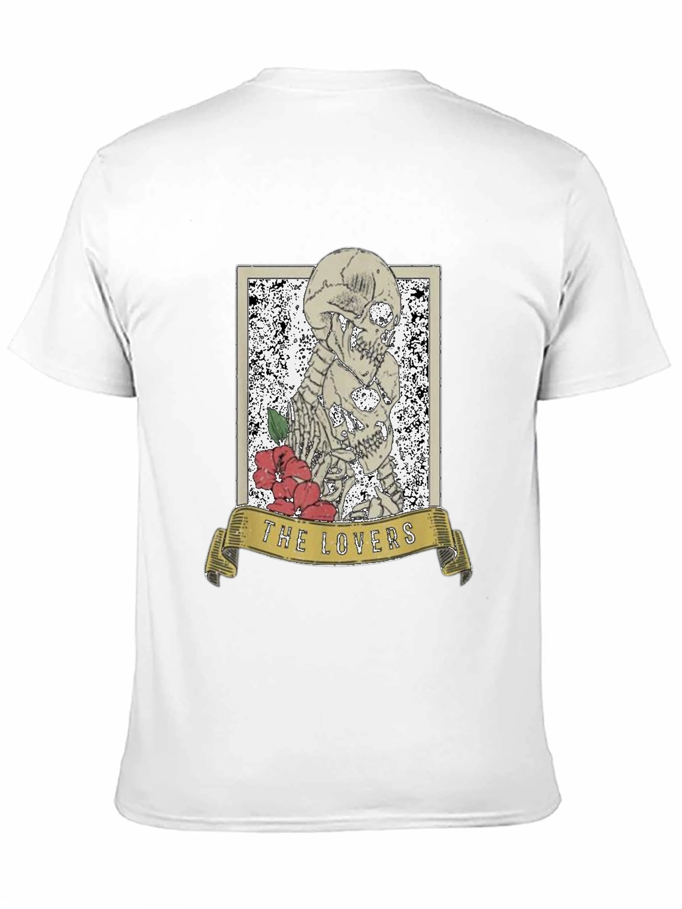 The Lovers Tarot Skeleton Graphic T-Shirt
