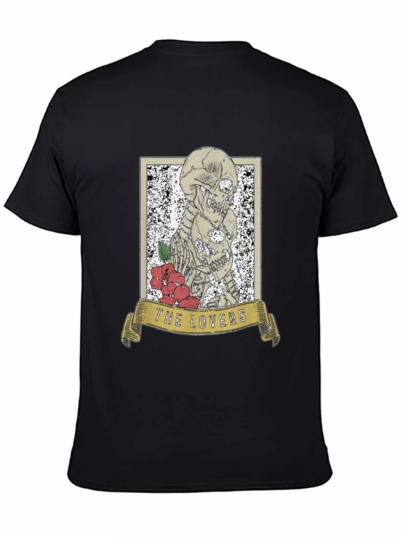 The Lovers Tarot Skeleton Graphic T-Shirt