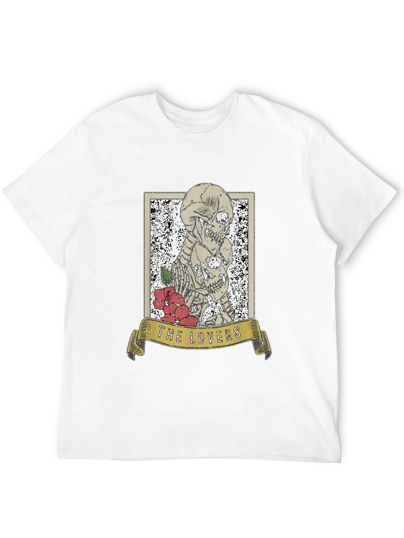 The Lovers Tarot Skeleton Graphic T-Shirt
