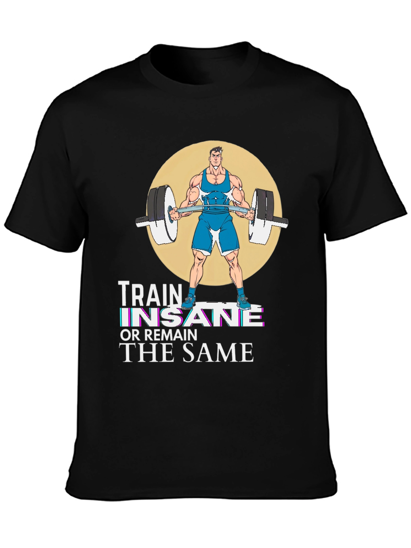Train Insane Graphic T-Shirt - Workout Motivation Tee