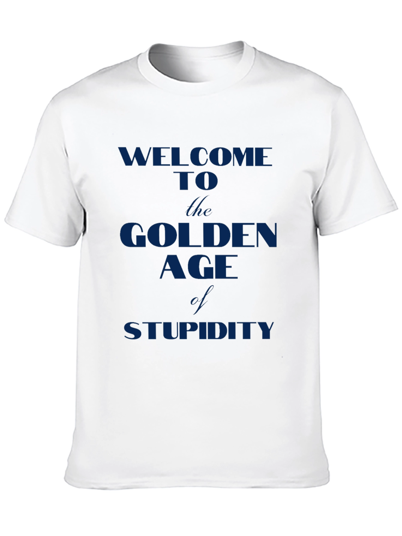 Golden Age of Stupidity T-Shirt - Dark Blue Print