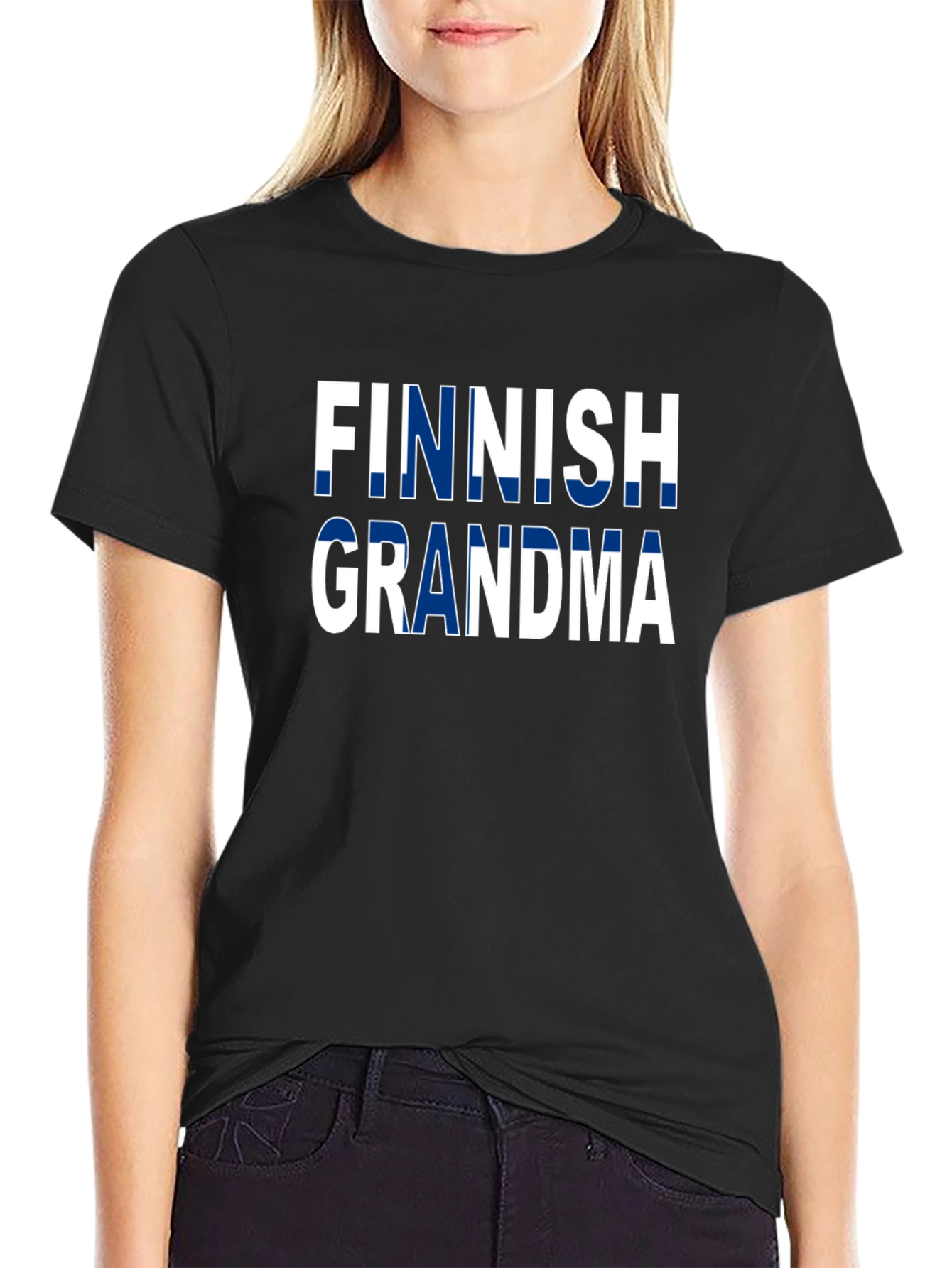 Finnish Grandma T-Shirt - Finland Flag