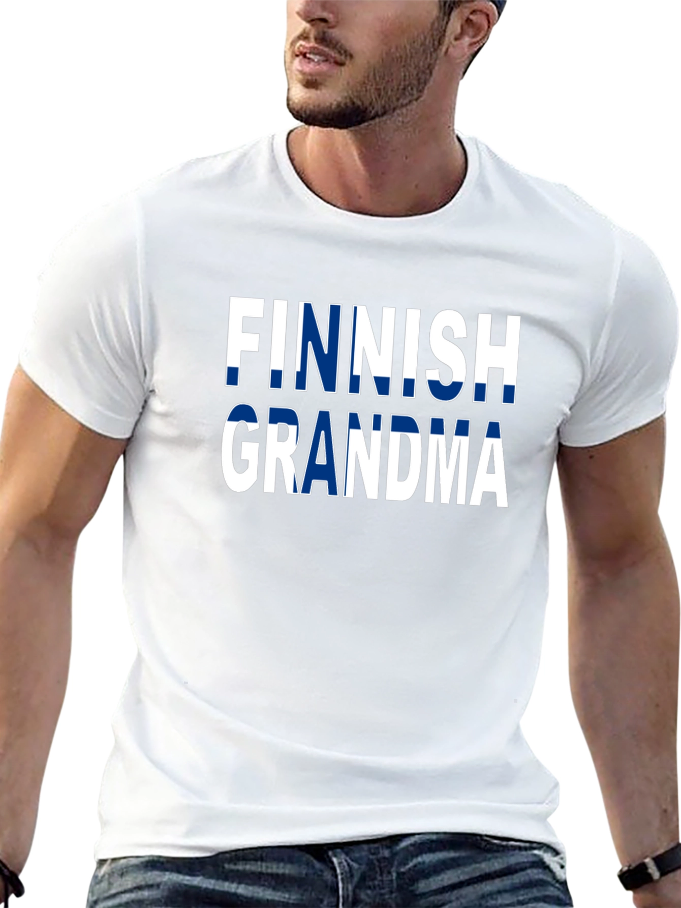 Finnish Grandma T-Shirt - Finland Flag
