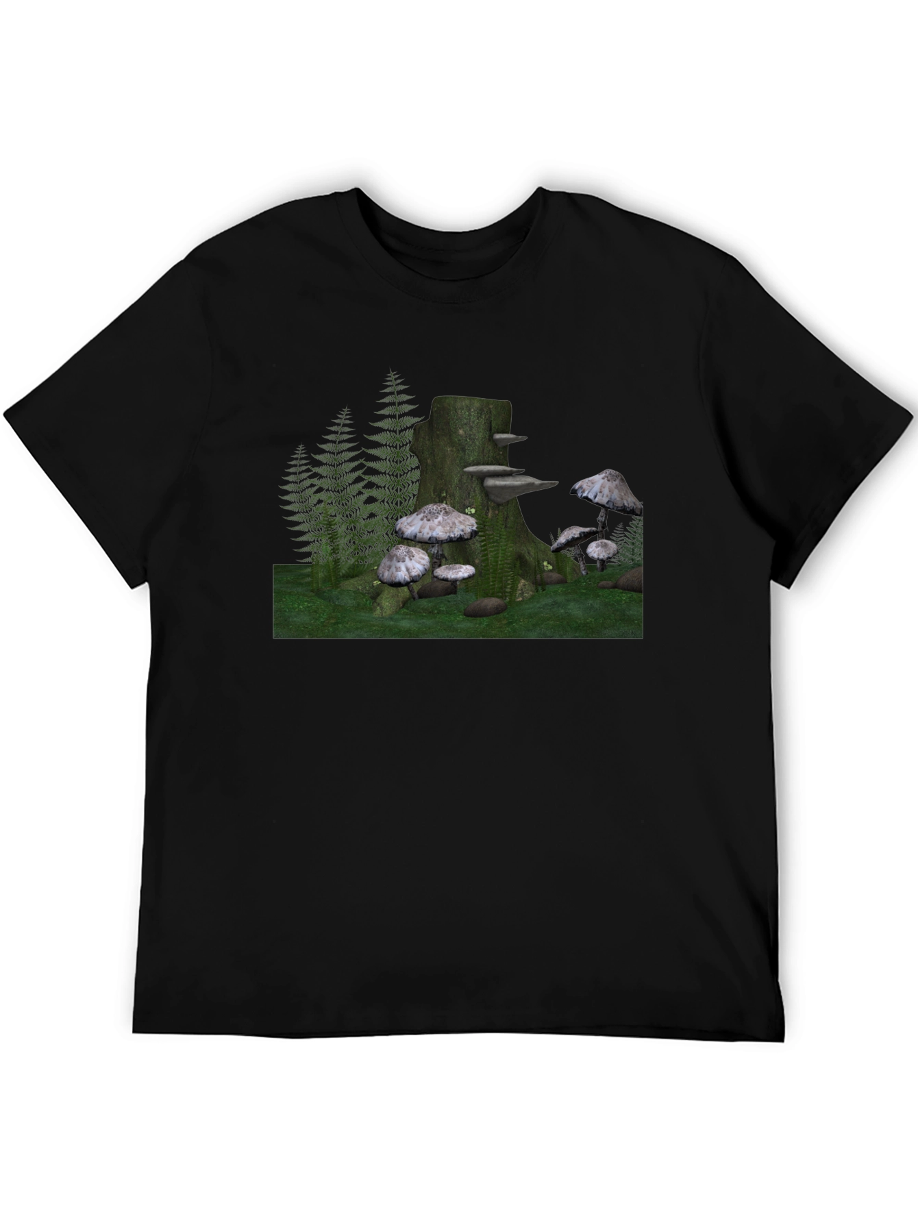 Mushroom Forest Stump Graphic Tee