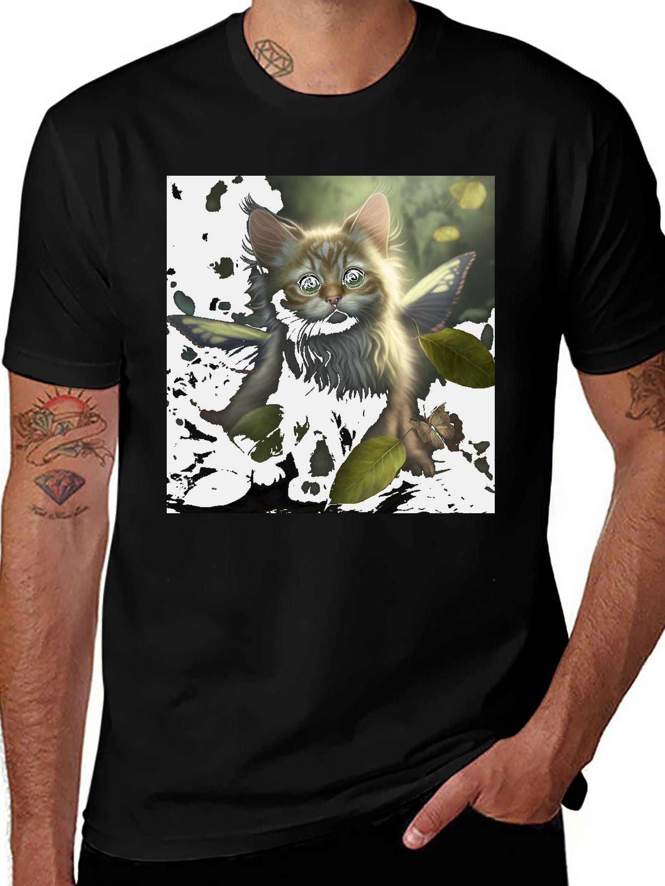 Cat Fairy T-Shirt - Fantasy Kitten Tee