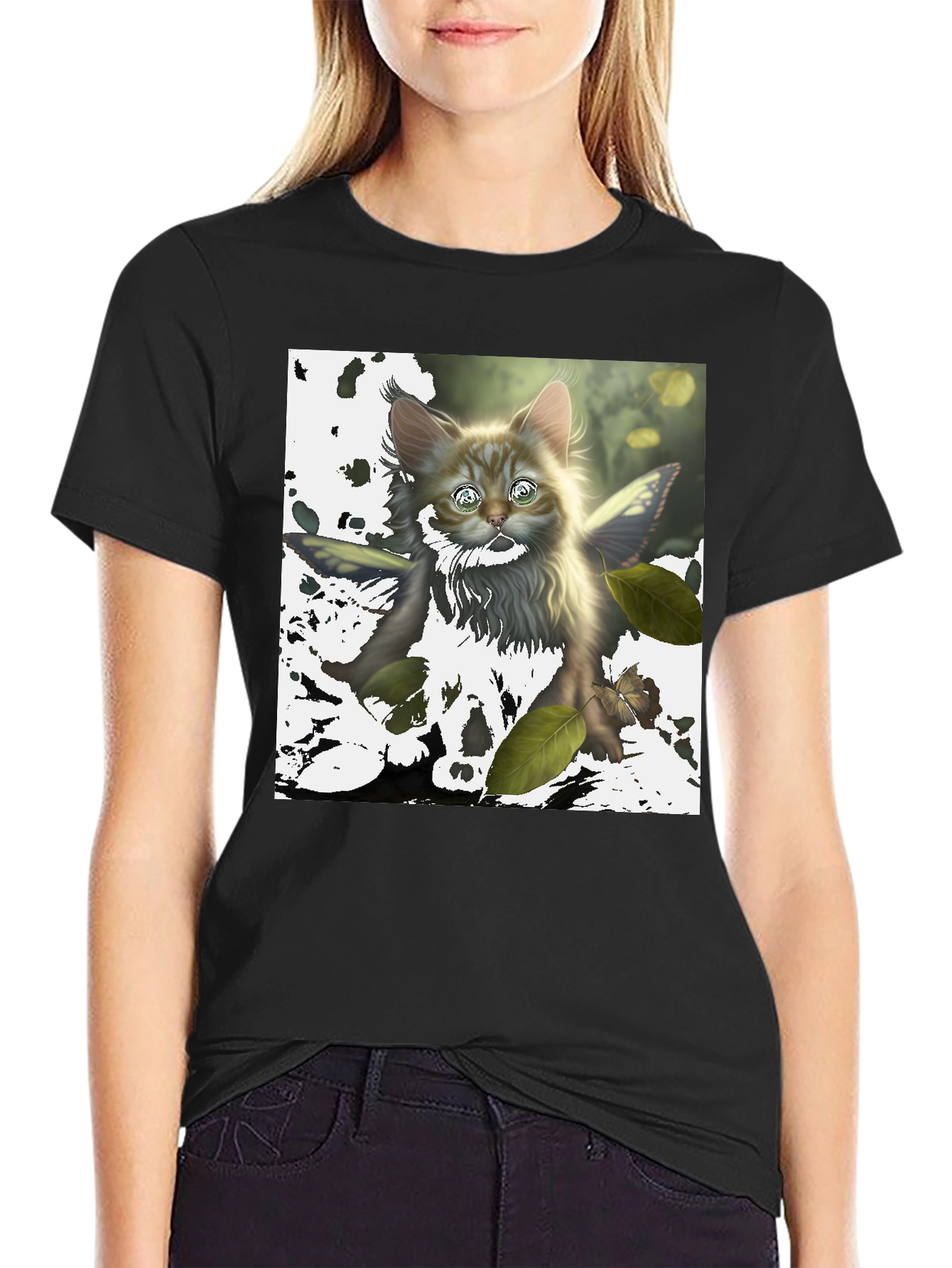 Cat Fairy T-Shirt - Fantasy Kitten Tee