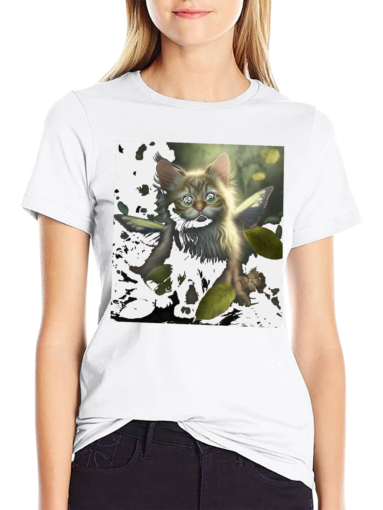 Cat Fairy T-Shirt - Fantasy Kitten Tee