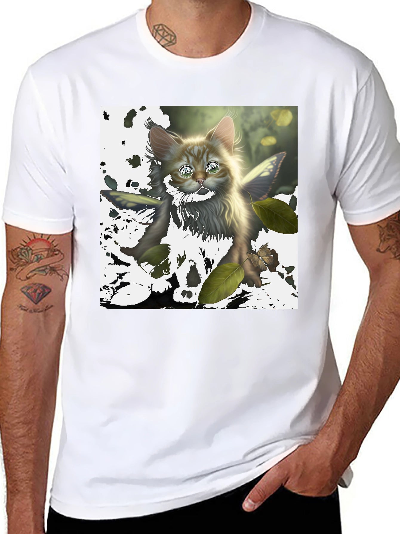 Cat Fairy T-Shirt - Fantasy Kitten Tee