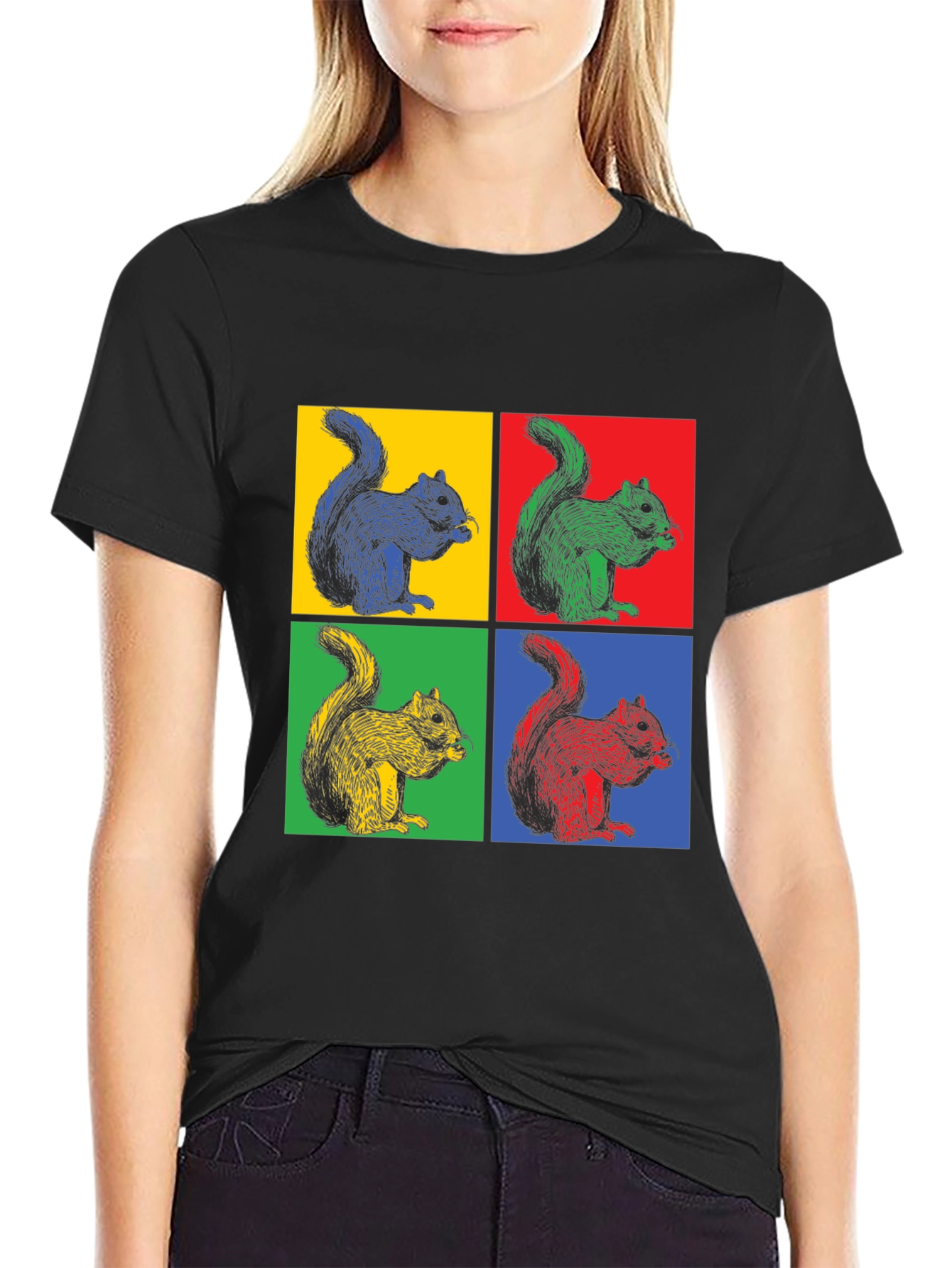 Pop Art Squirrel T-Shirt - Funky Graphic Tee