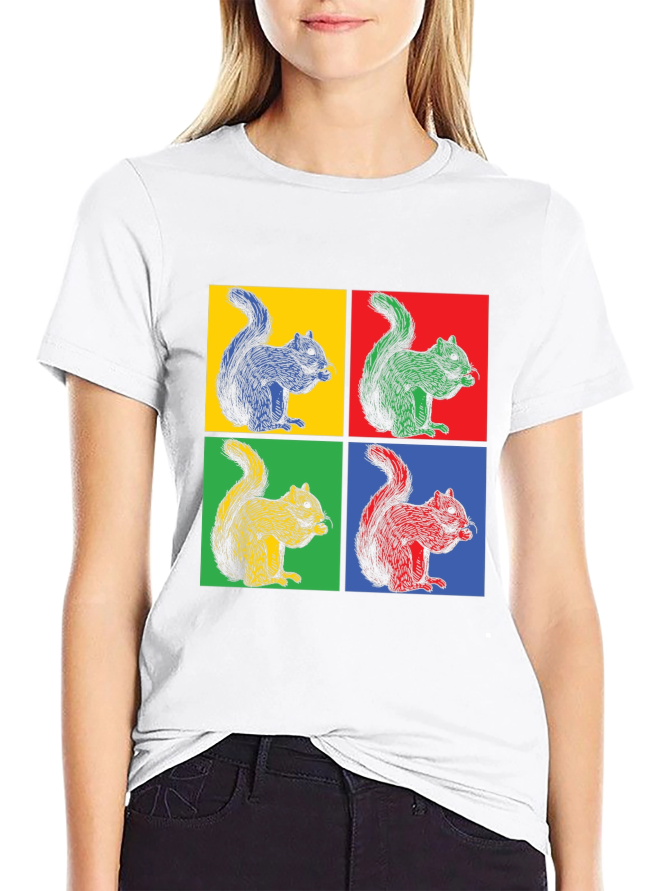 Pop Art Squirrel T-Shirt - Funky Graphic Tee